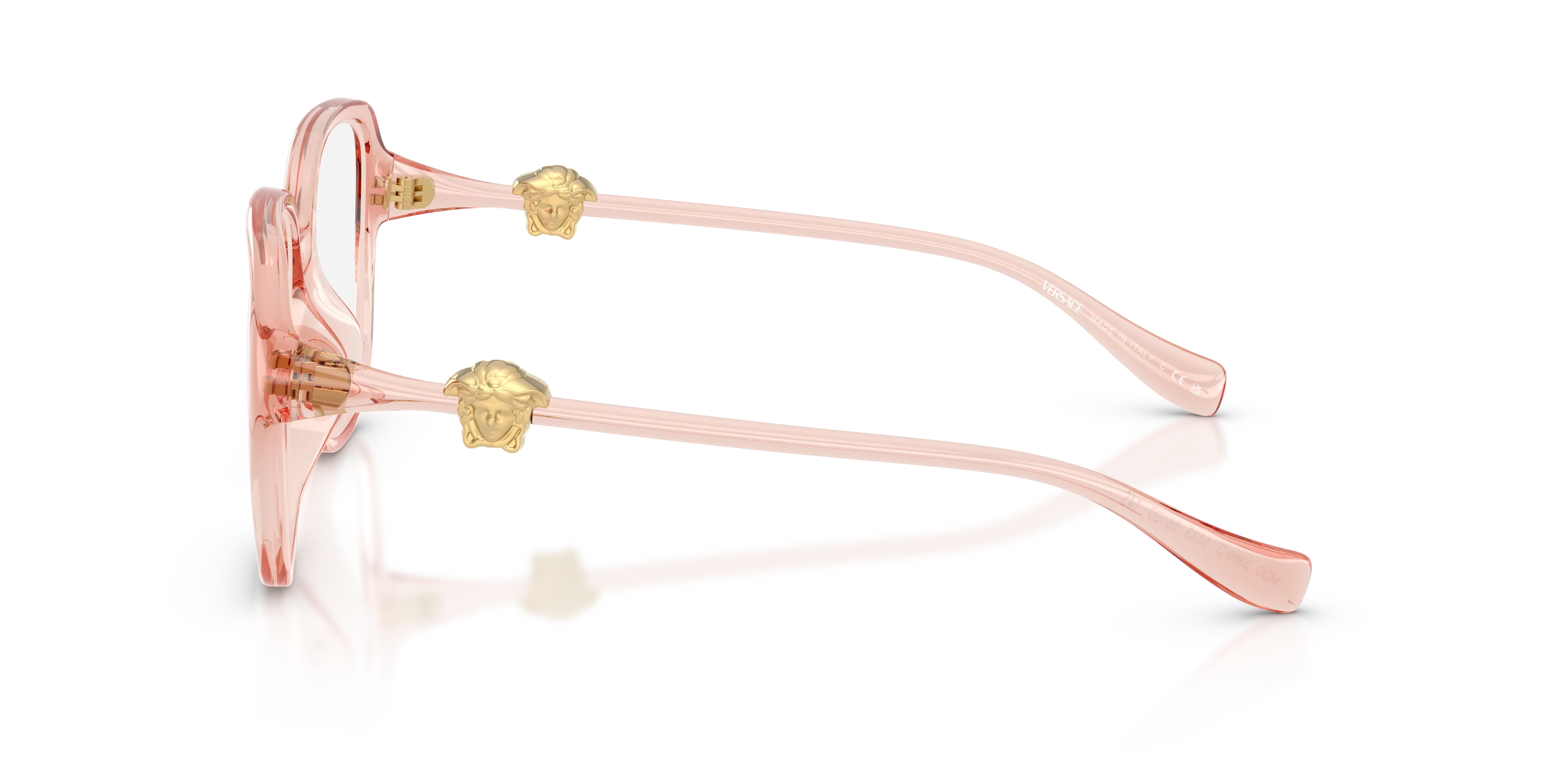 Versace VE3386D 5533 Montature da vista Iniettato Rosa Squadrata Normale - immagine 4