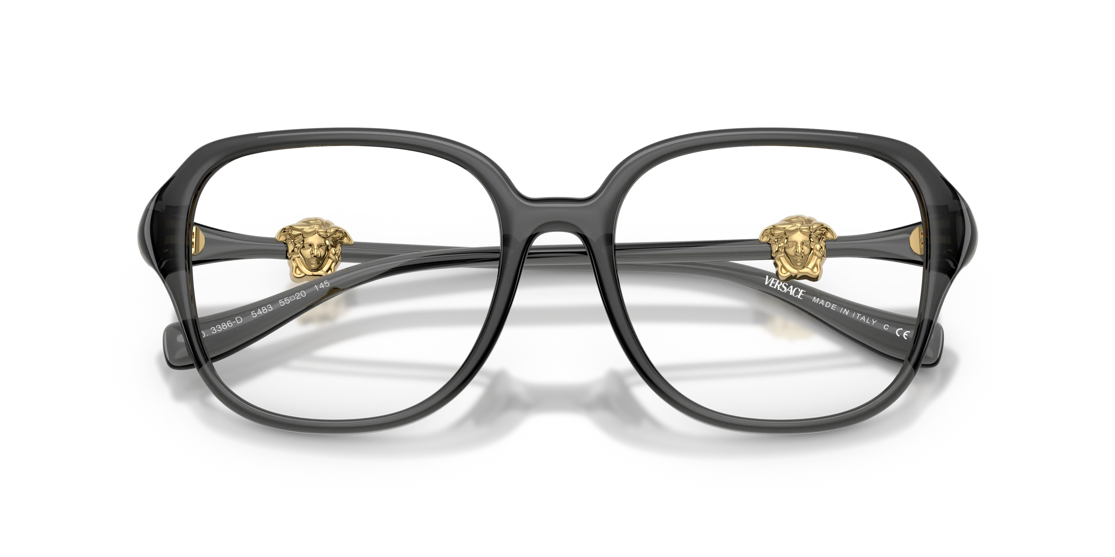 Versace VE3386D 5483 Montature da vista Iniettato Grigio Squadrata Normale - immagine 2