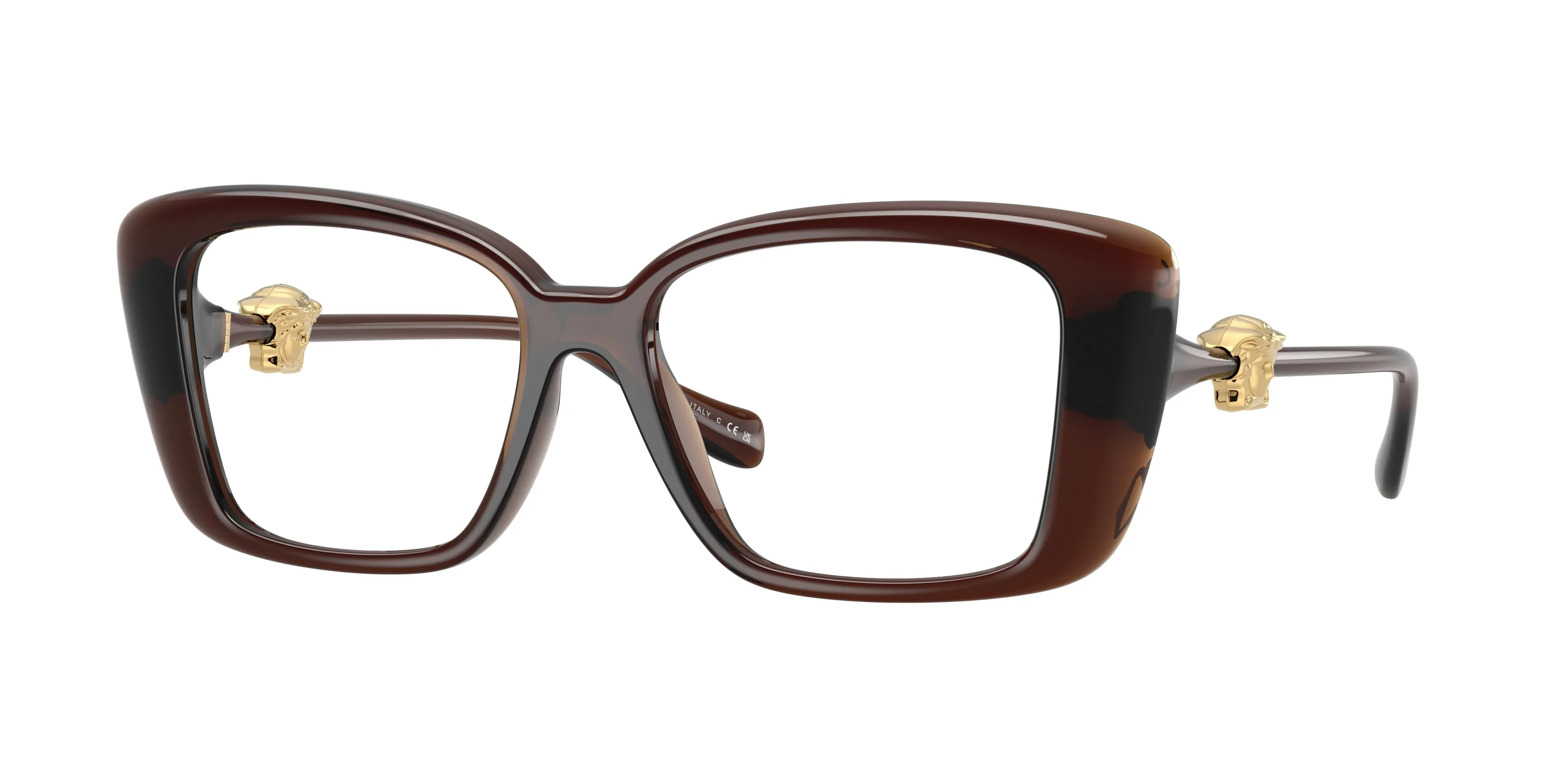 Versace VE3385U 5547 Montature da vista Iniettato Marrone Squadrata Normale - immagine 1