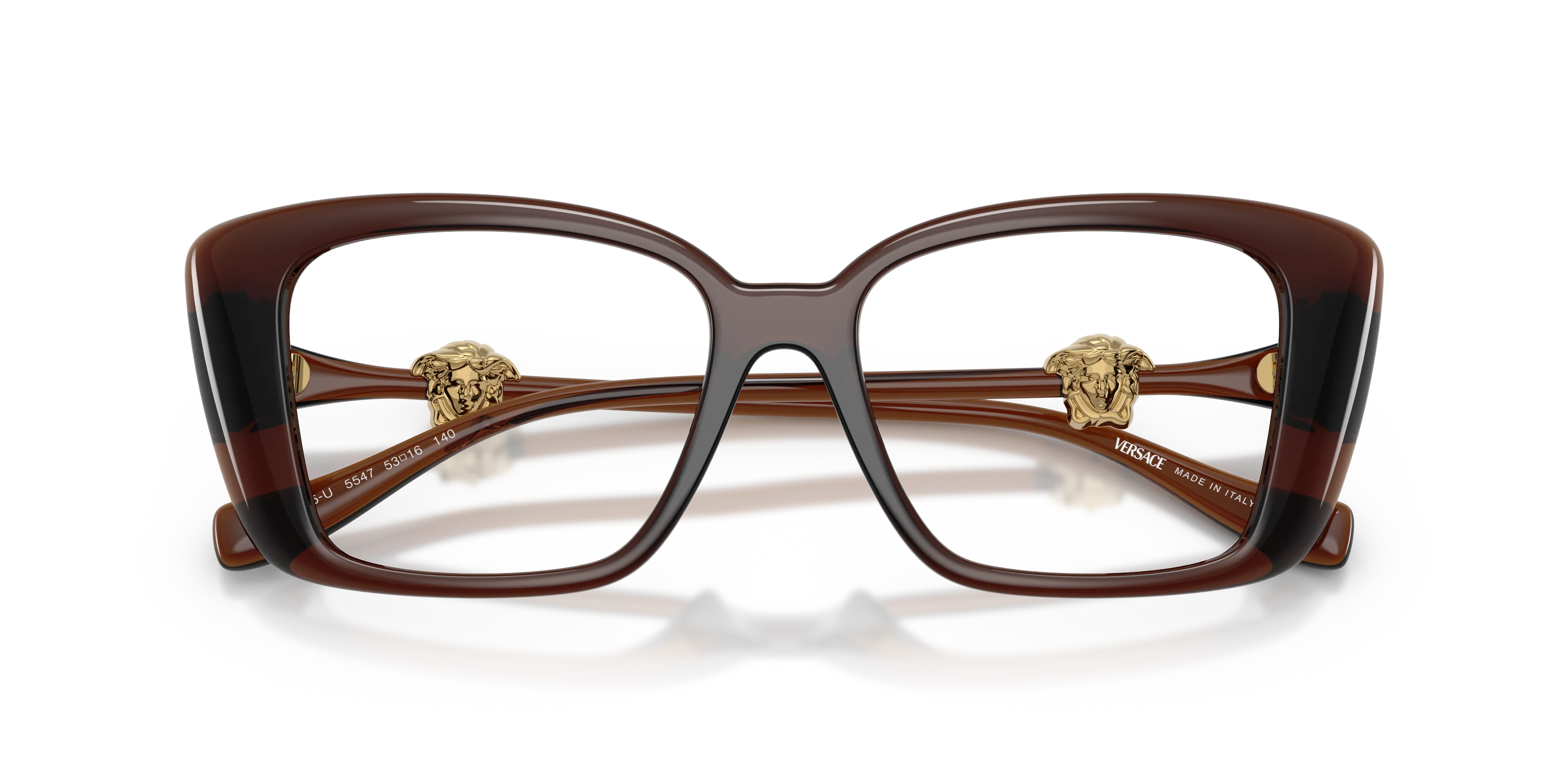 Versace VE3385U 5547 Montature da vista Iniettato Marrone Squadrata Normale - immagine 2