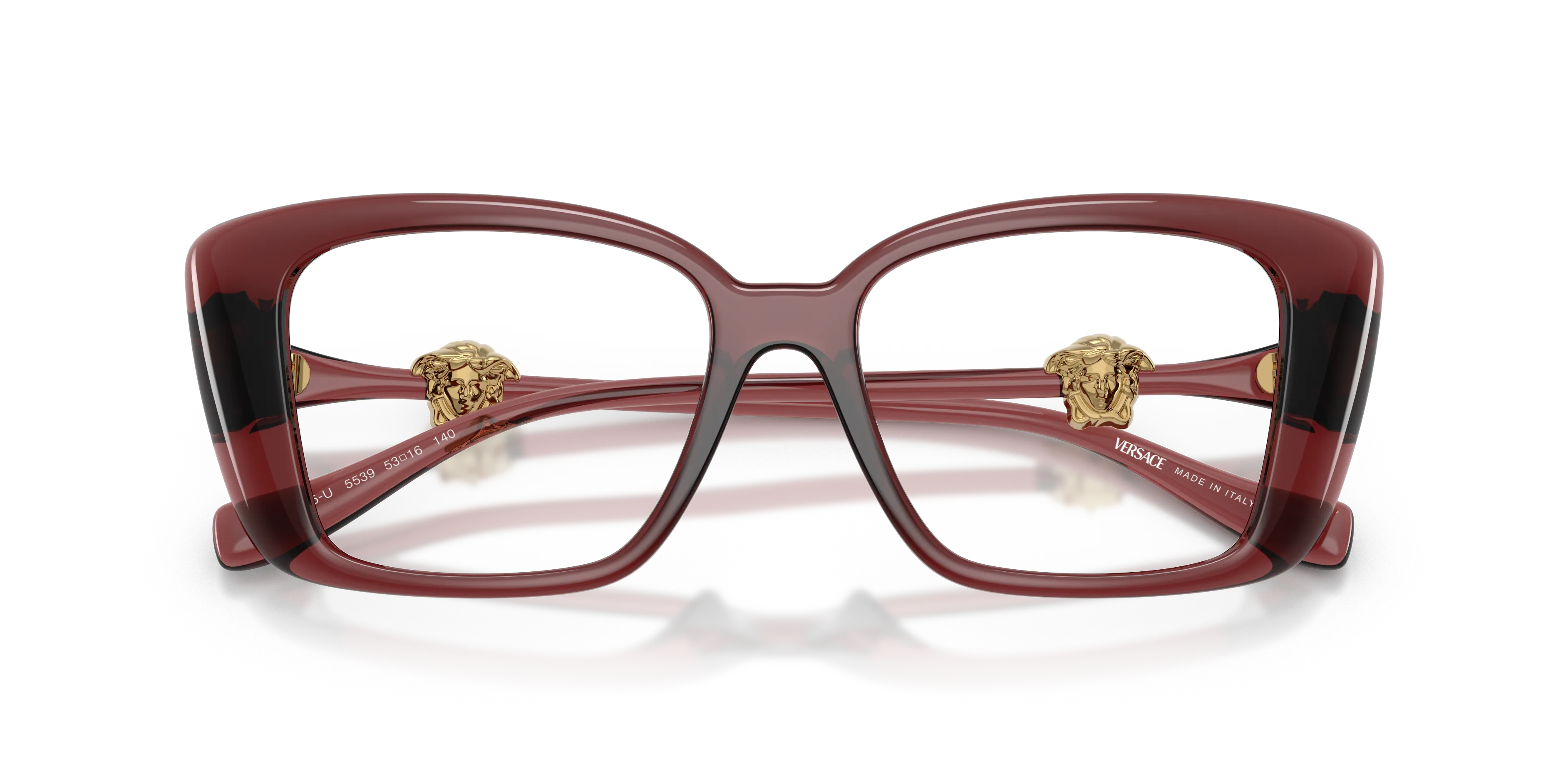Versace VE3385U 5539 Montature da vista Iniettato Rosso Squadrata Normale - immagine 2