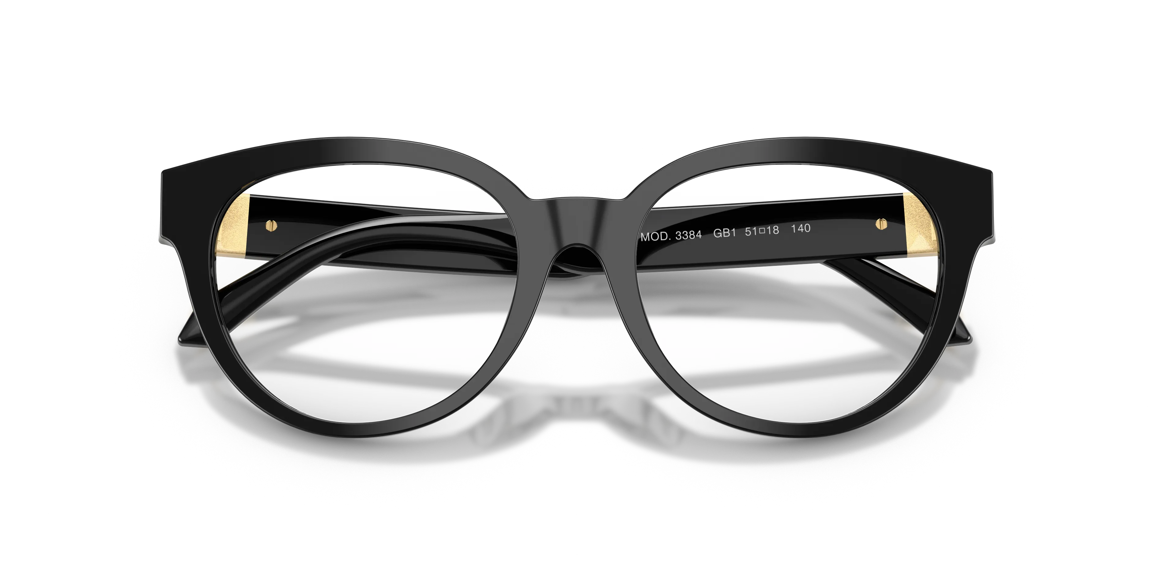 Versace VE3384 GB1 Montature da vista Acetato Nero Rotonda Normale - immagine 2