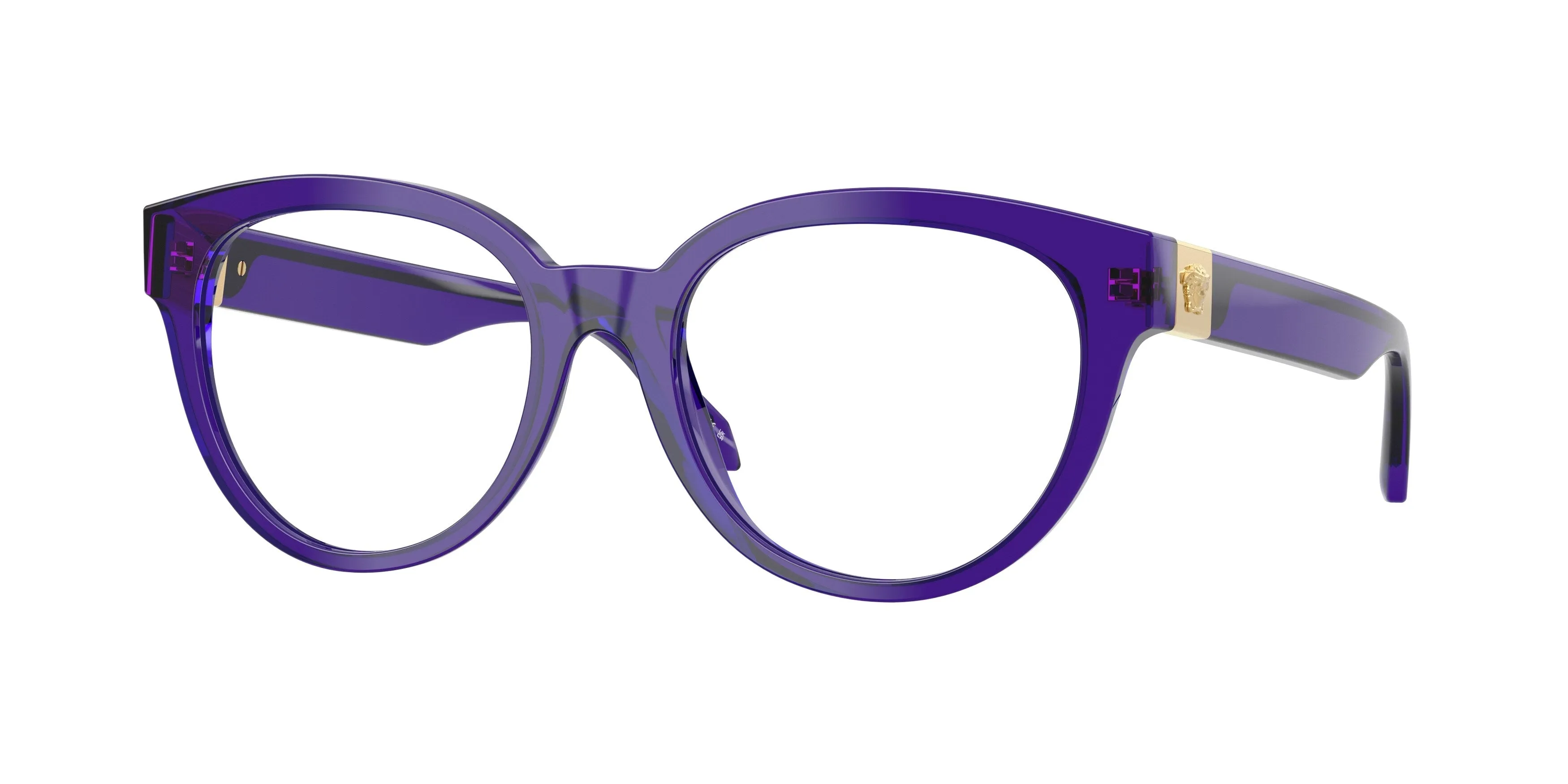 Versace VE3384 5545 Montature da vista Acetato Viola Rotonda Normale - immagine 1