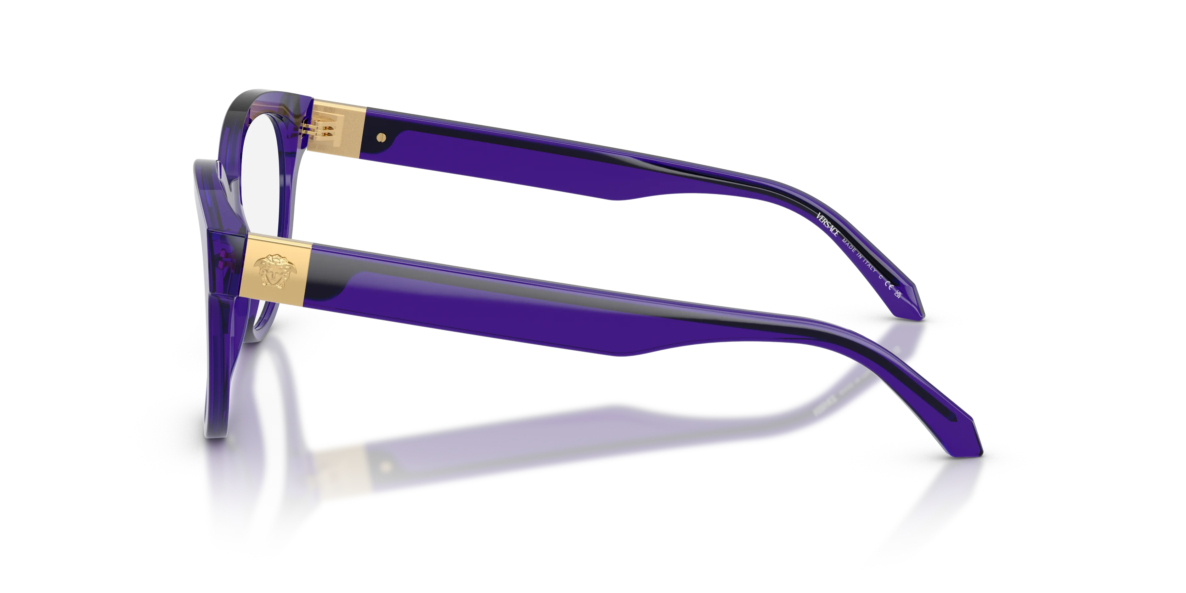 Versace VE3384 5545 Montature da vista Acetato Viola Rotonda Normale - immagine 4