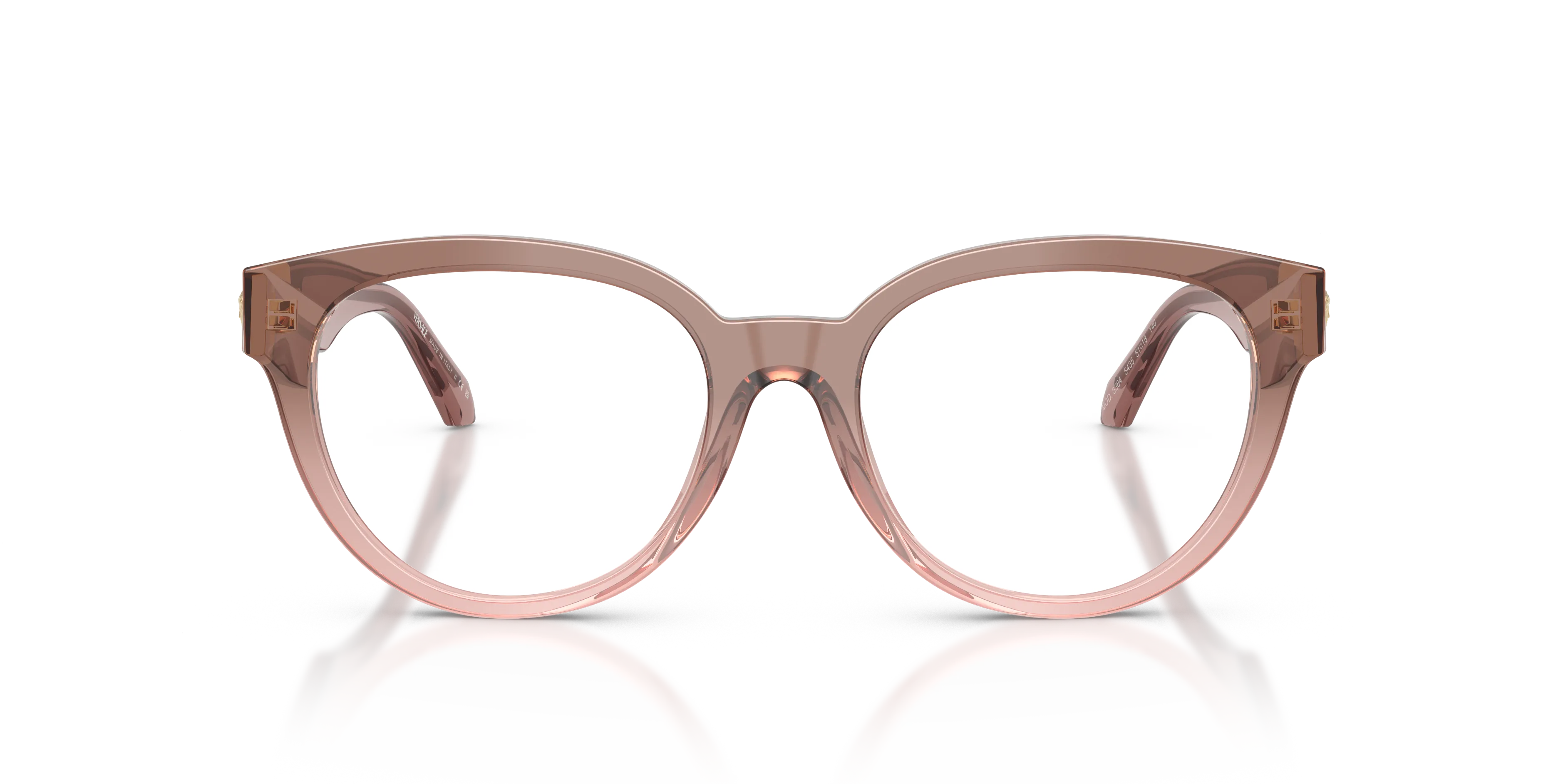 Versace VE3384 5435 Montature da vista Acetato Marrone Rotonda Normale - immagine 3