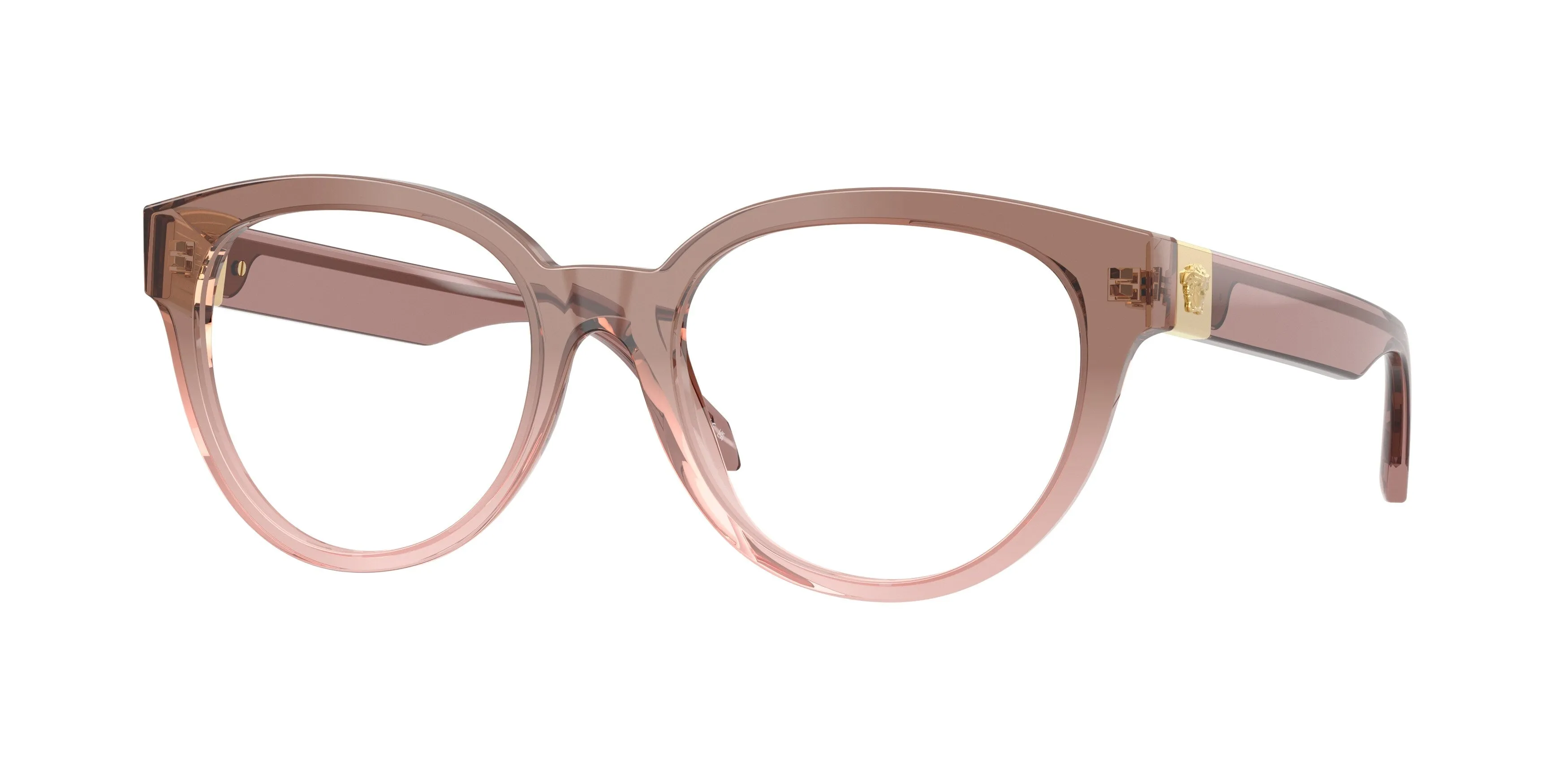 Versace VE3384 5435 Montature da vista Acetato Marrone Rotonda Normale - immagine 1