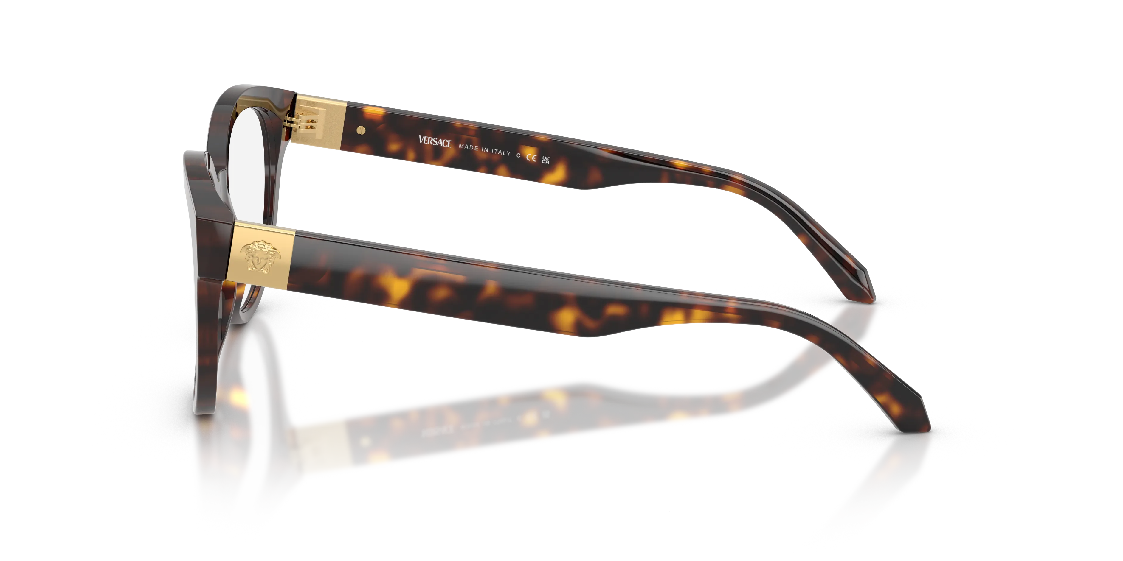 Versace VE3384 108 Montature da vista Acetato Tartaruga Rotonda Normale - immagine 4