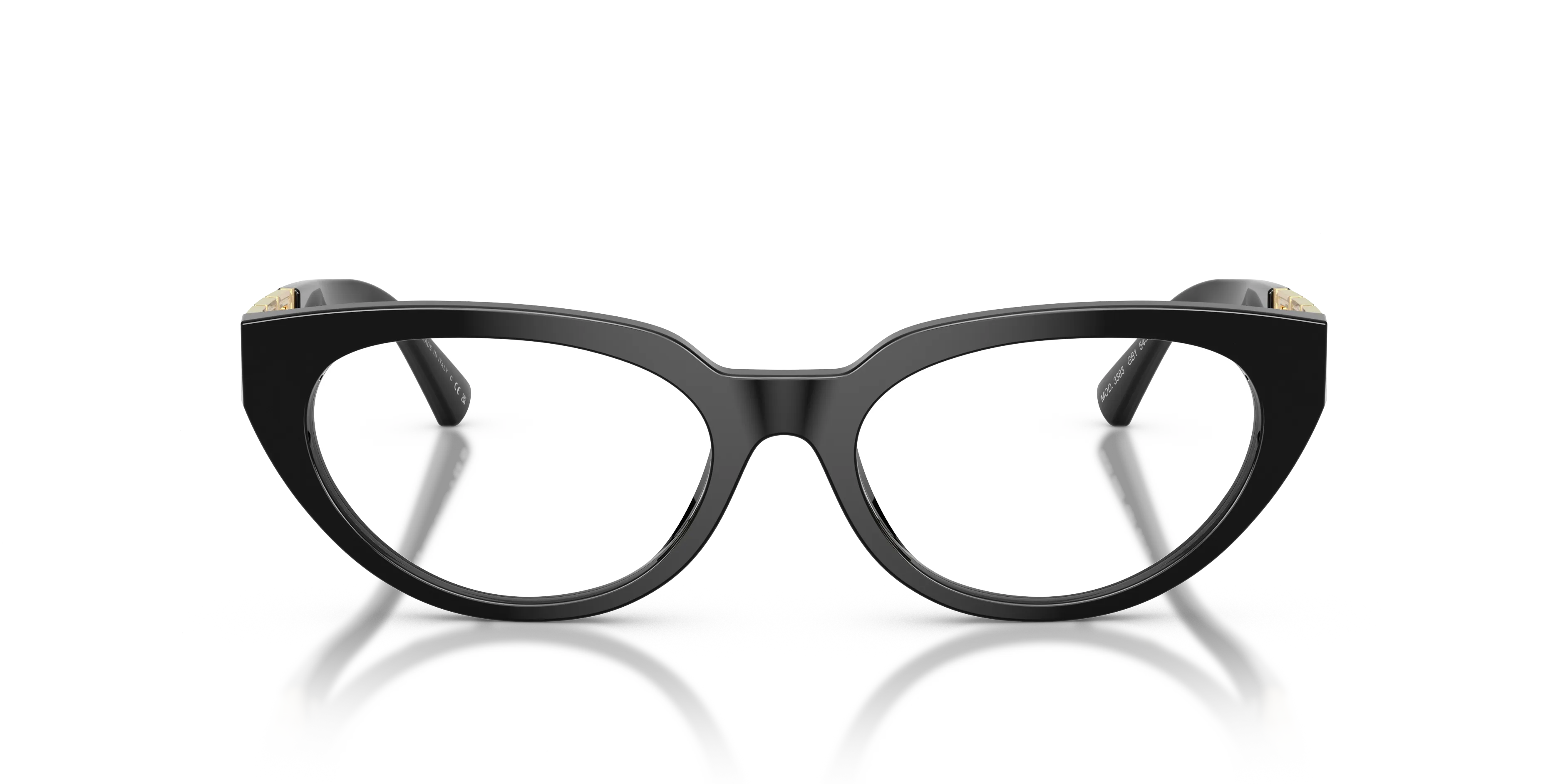 Versace VE3383 GB1 Montature da vista Acetato Nero Cat Eye Normale - immagine 3