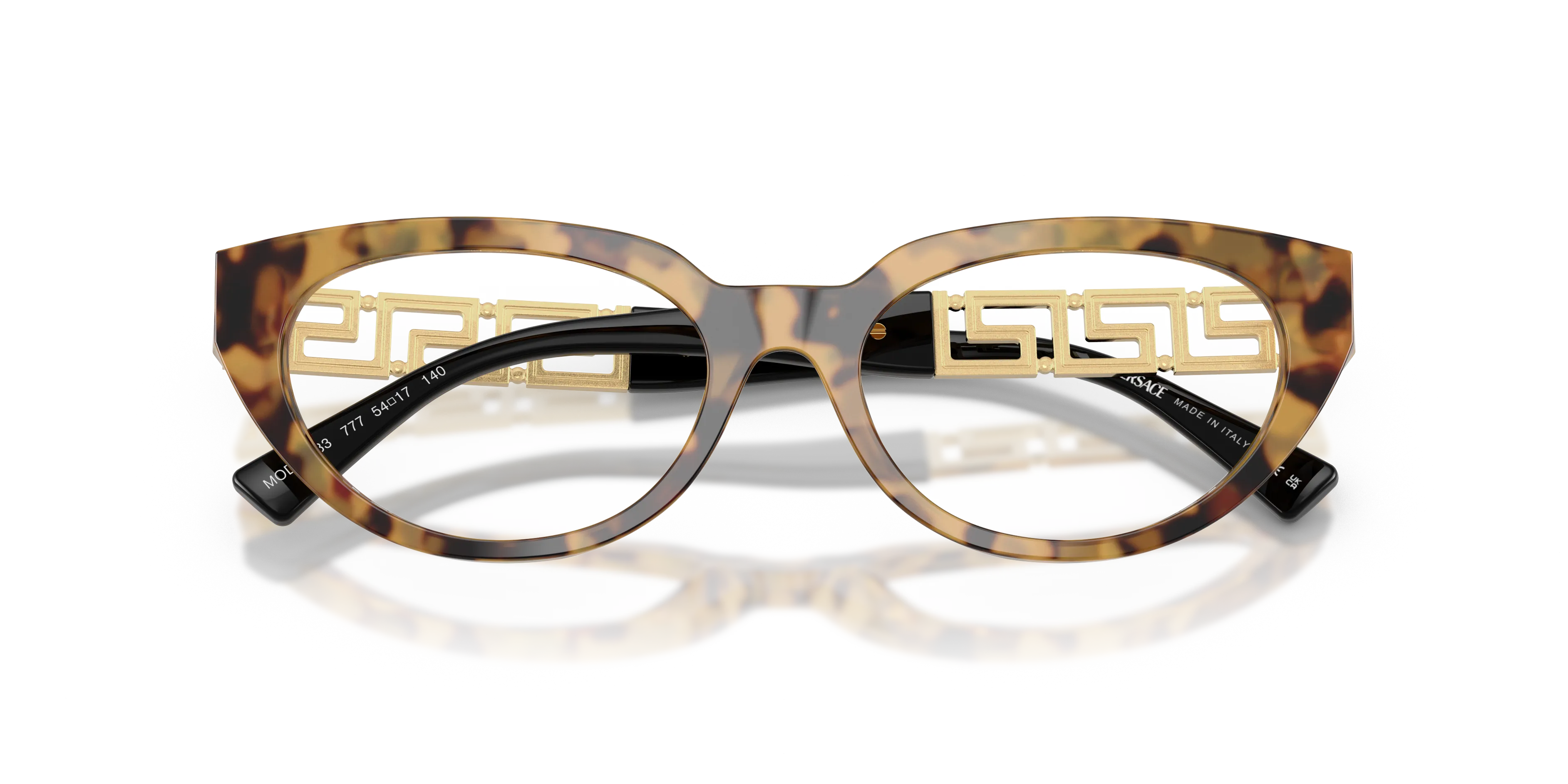Versace VE3383 777 Montature da vista Acetato Tartaruga Cat Eye Normale - immagine 2