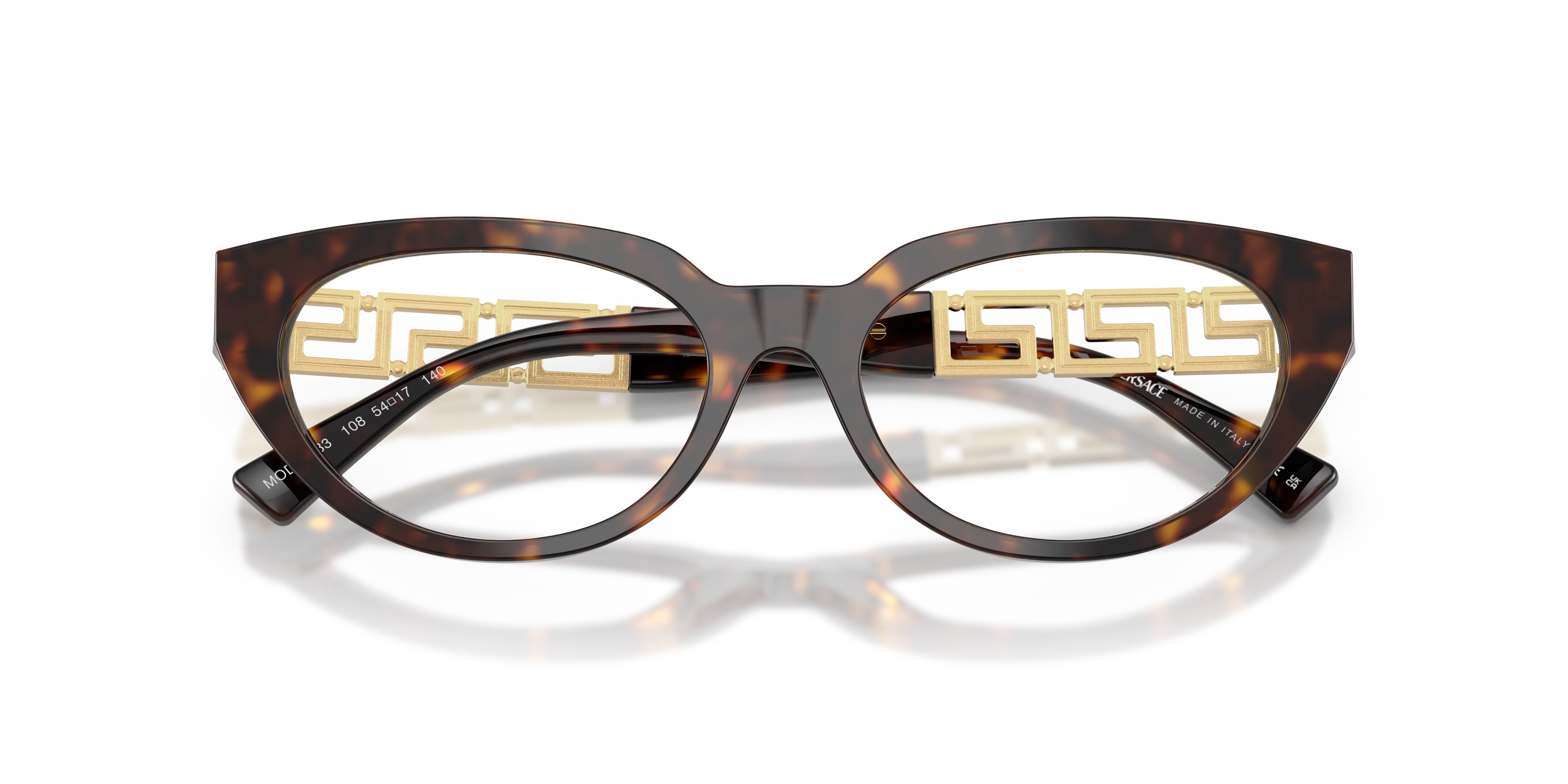 Versace VE3383 108 Montature da vista Acetato Tartaruga Cat Eye Normale - immagine 2