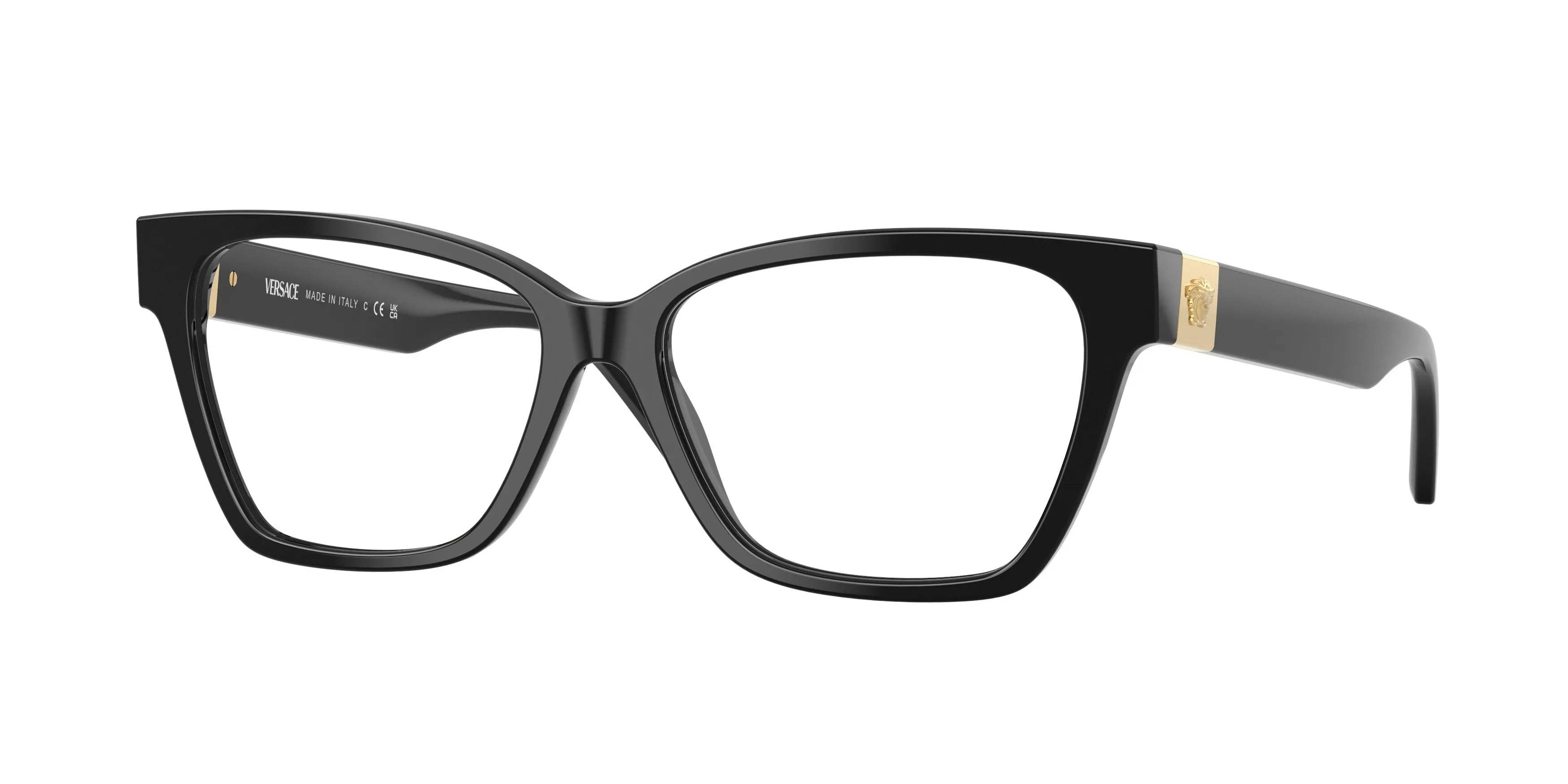 Versace VE3382 GB1 Montature da vista Acetato Nero Cat Eye Normale - immagine 1