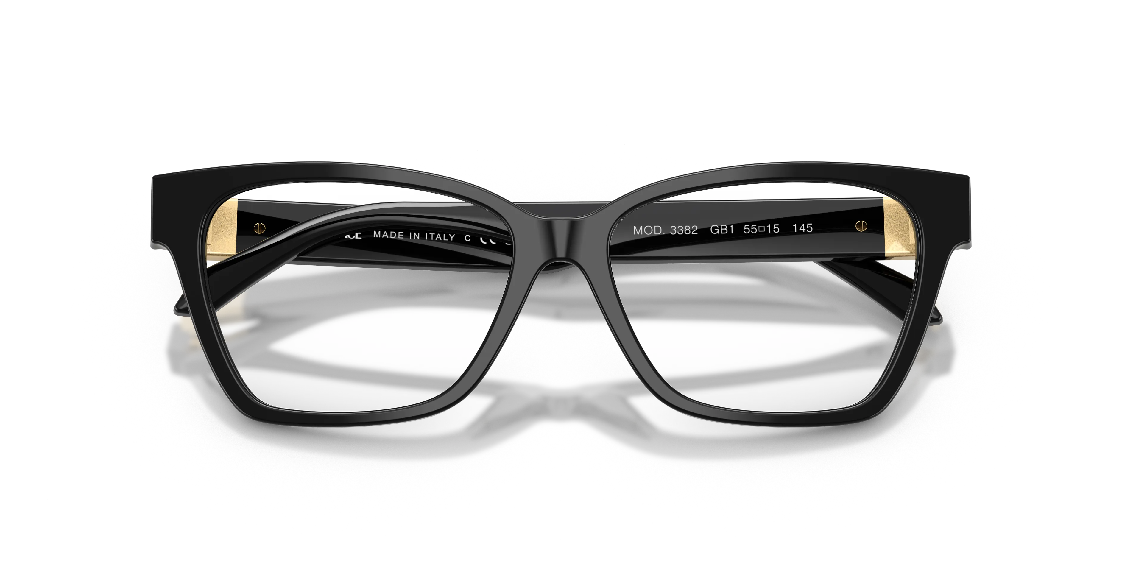 Versace VE3382 GB1 Montature da vista Acetato Nero Cat Eye Normale - immagine 2