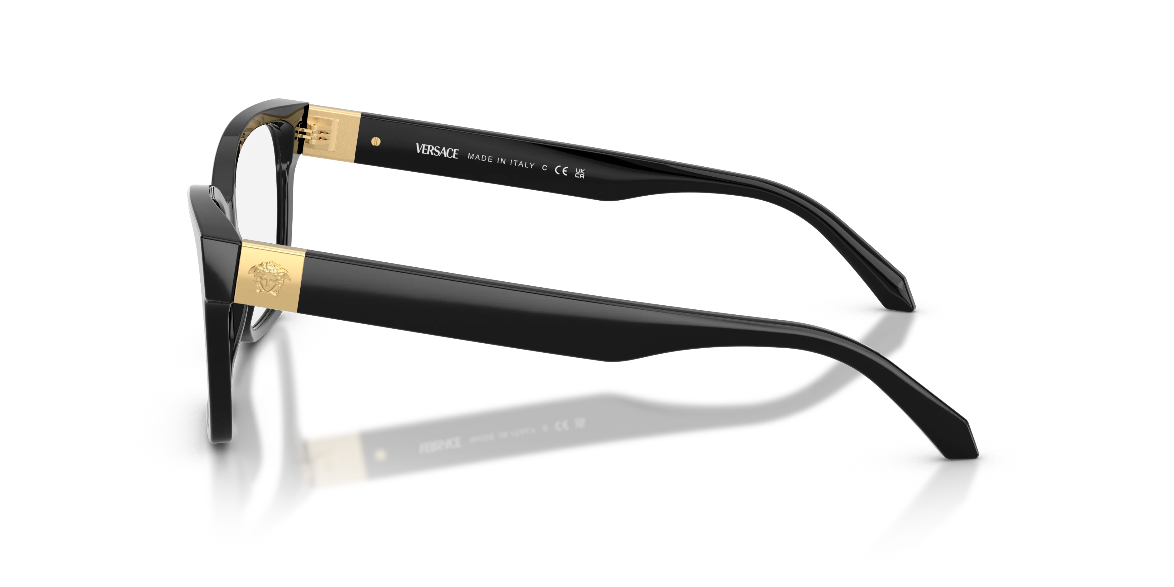 Versace VE3382 GB1 Montature da vista Acetato Nero Cat Eye Normale - immagine 4