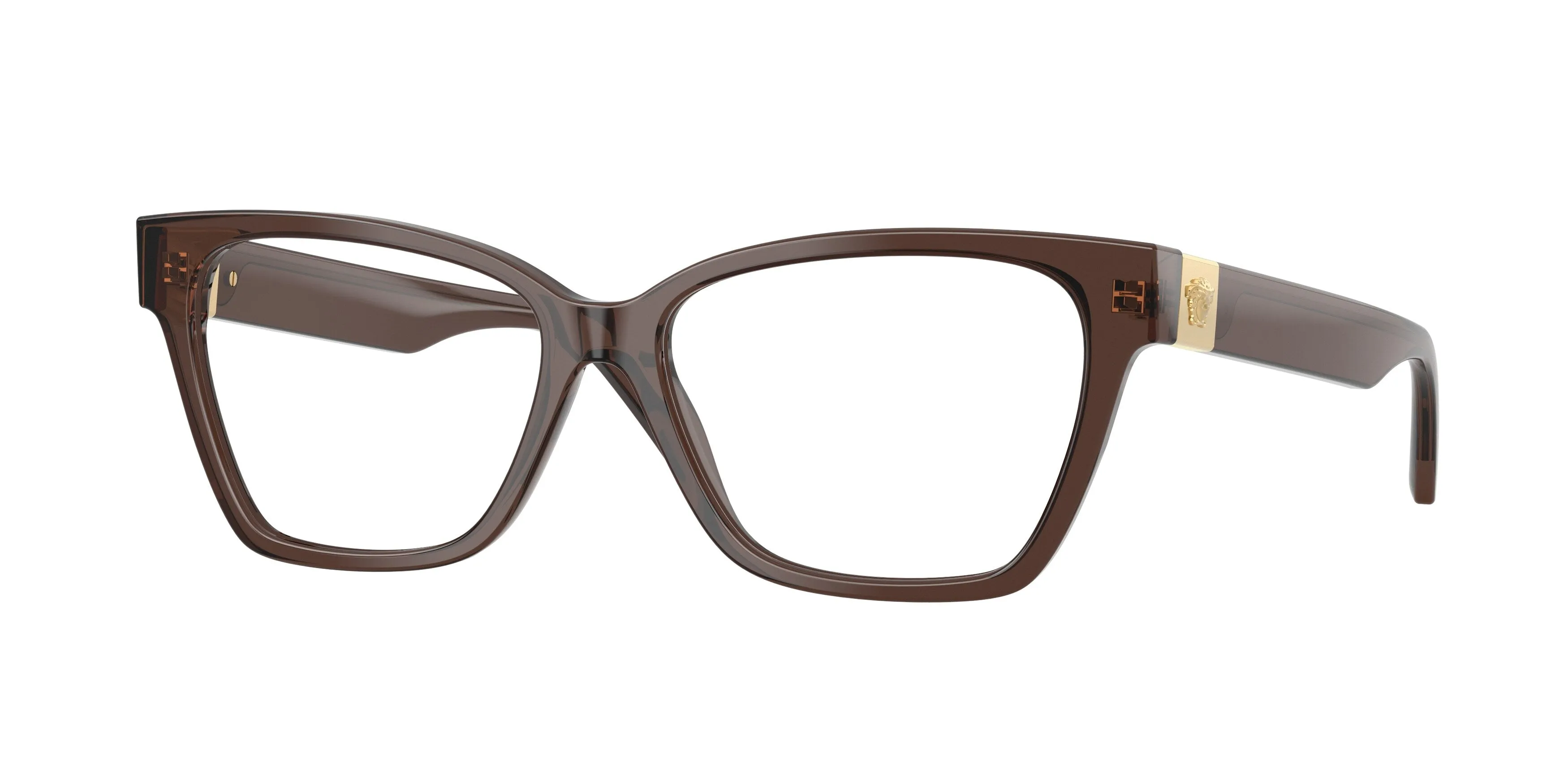 Versace VE3382 5332 Montature da vista Acetato Marrone Cat Eye Normale - immagine 1