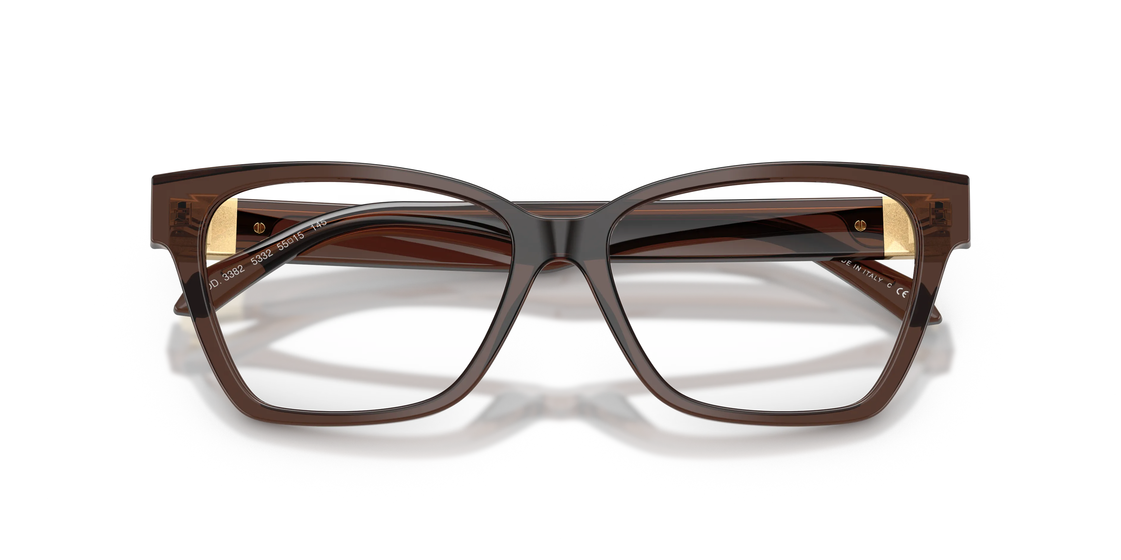 Versace VE3382 5332 Montature da vista Acetato Marrone Cat Eye Normale - immagine 2