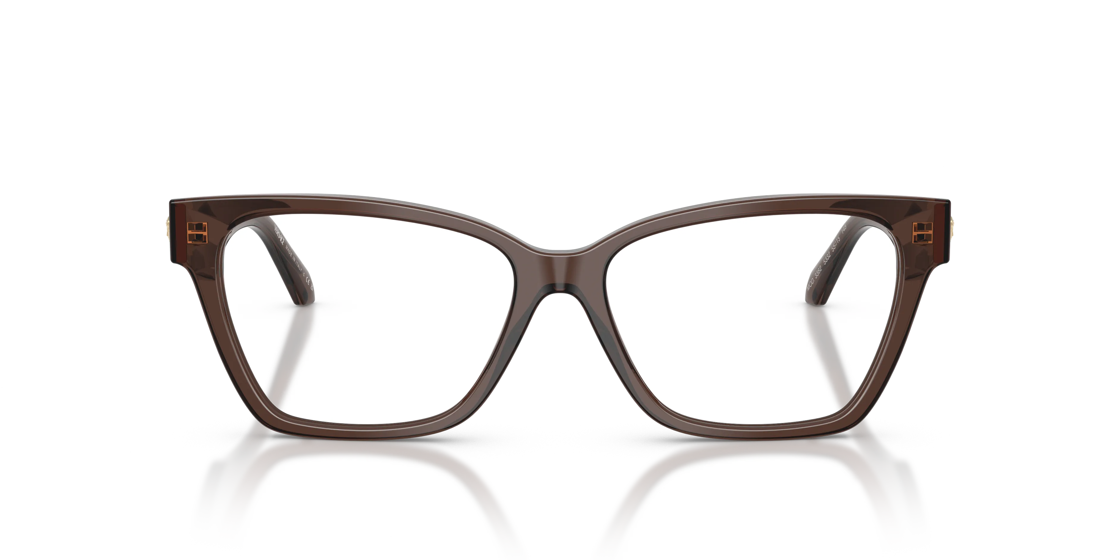Versace VE3382 5332 Montature da vista Acetato Marrone Cat Eye Normale - immagine 3