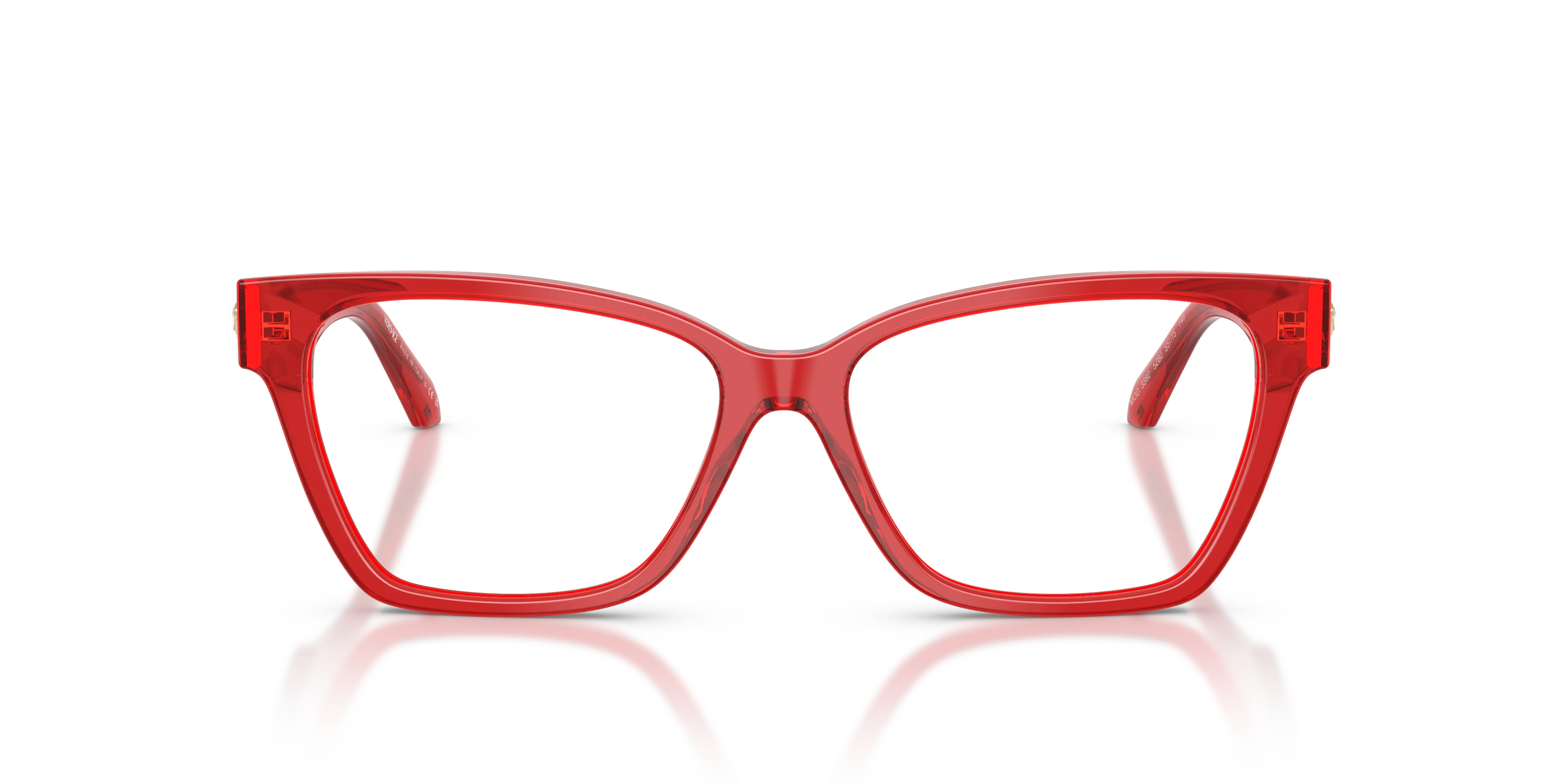 Versace VE3382 5280 Montature da vista Acetato Rosso Cat Eye Normale - immagine 3