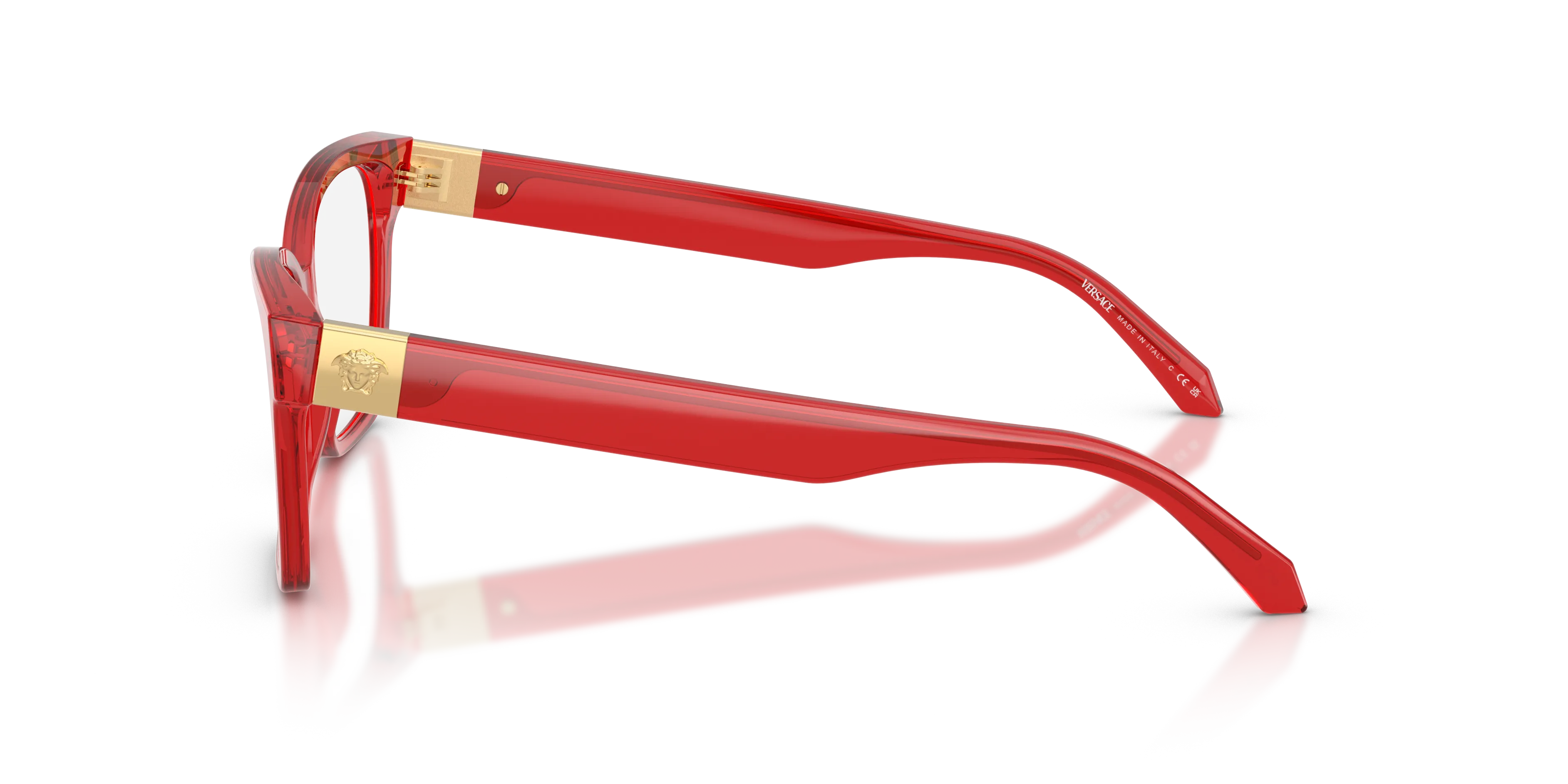 Versace VE3382 5280 Montature da vista Acetato Rosso Cat Eye Normale - immagine 4