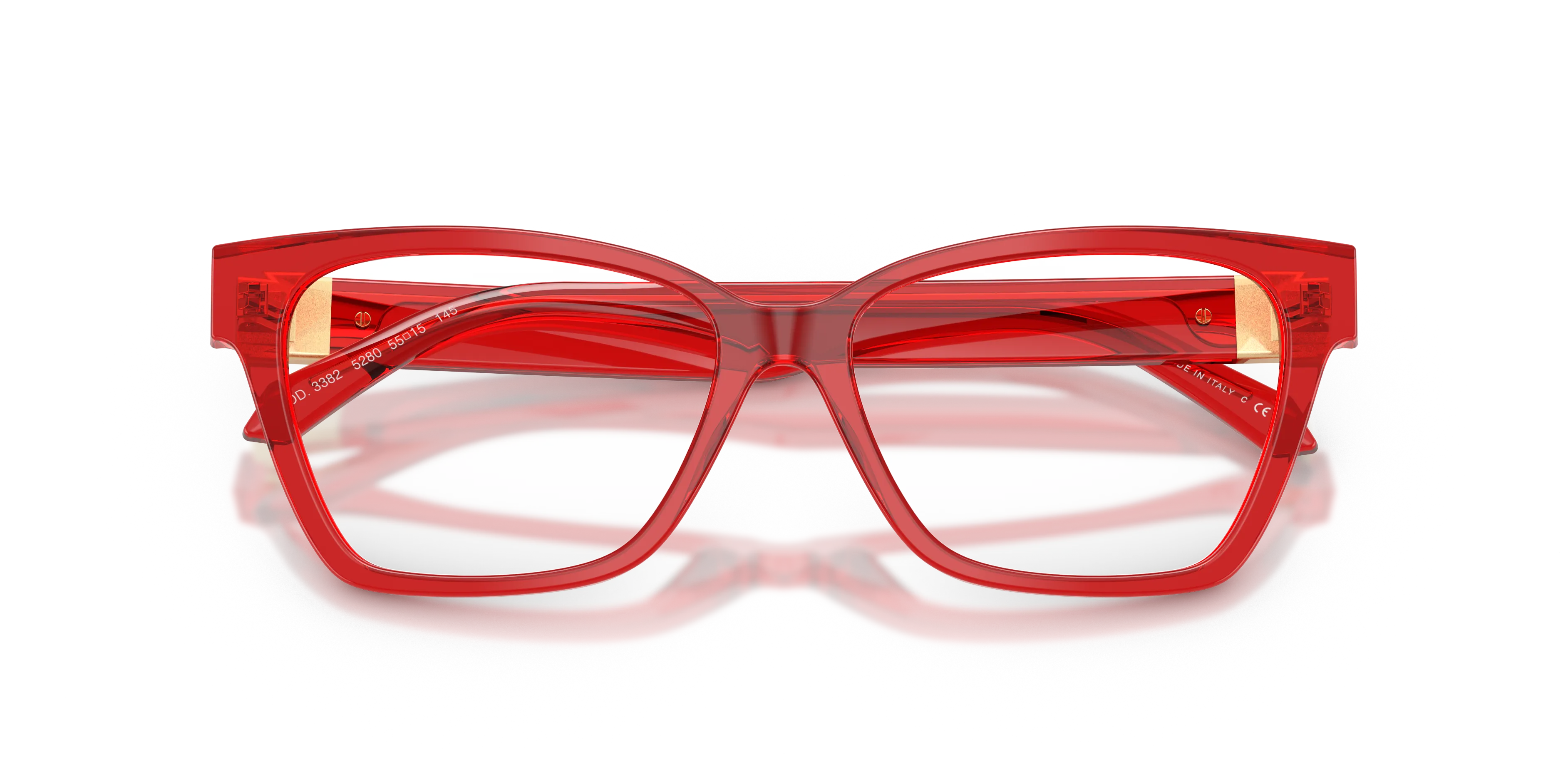 Versace VE3382 5280 Montature da vista Acetato Rosso Cat Eye Normale - immagine 2