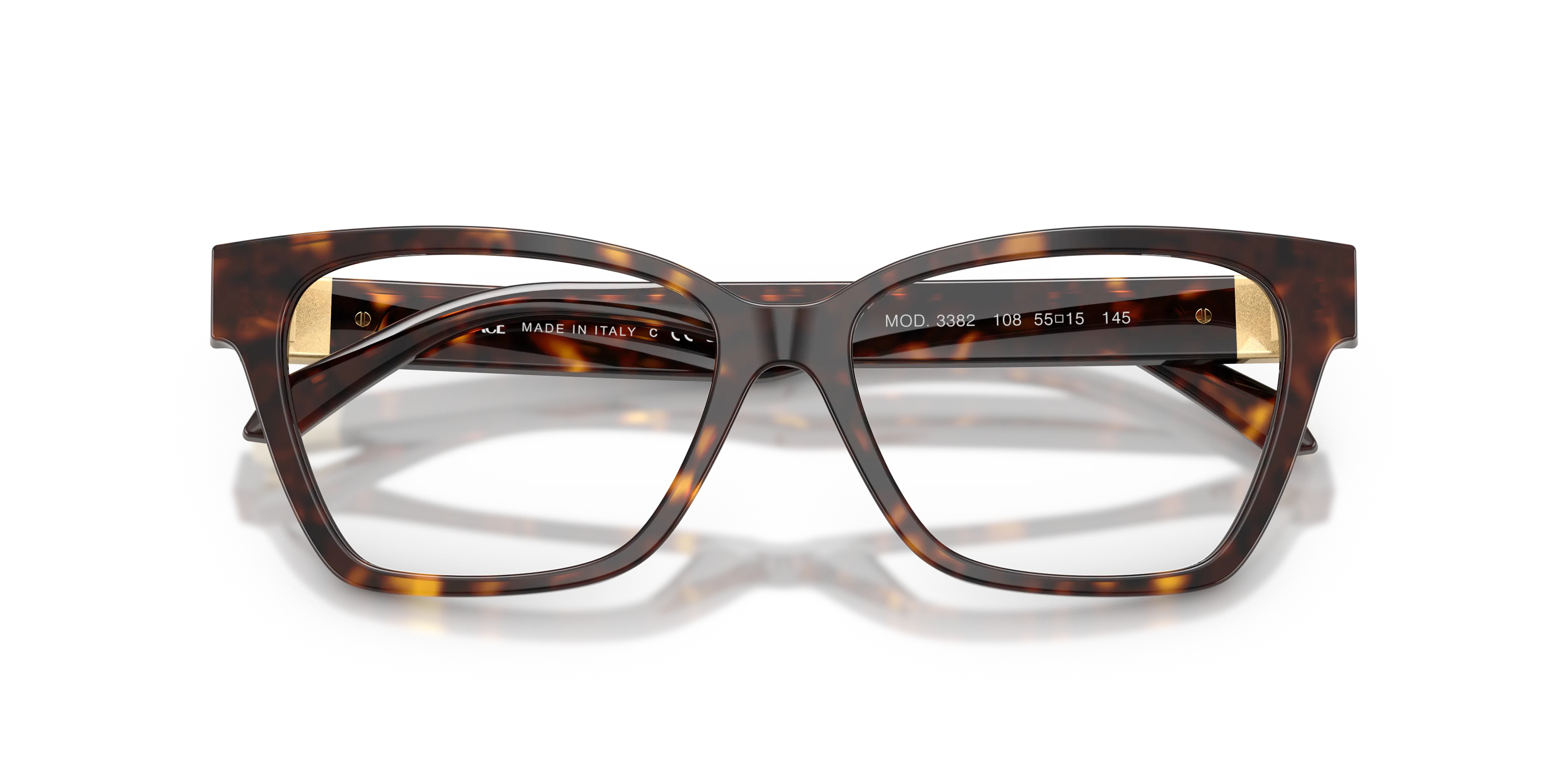 Versace VE3382 108 Montature da vista Acetato Tartaruga Cat Eye Normale - immagine 2