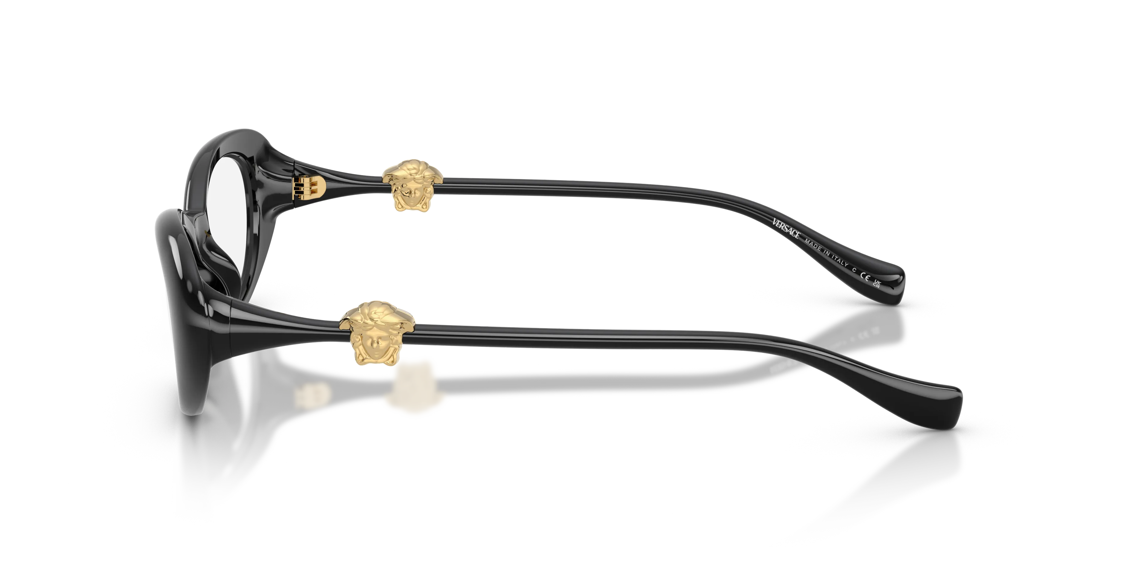 Versace VE3381U GB1 Montature da vista Iniettato Nero Rotonda Normale - immagine 4