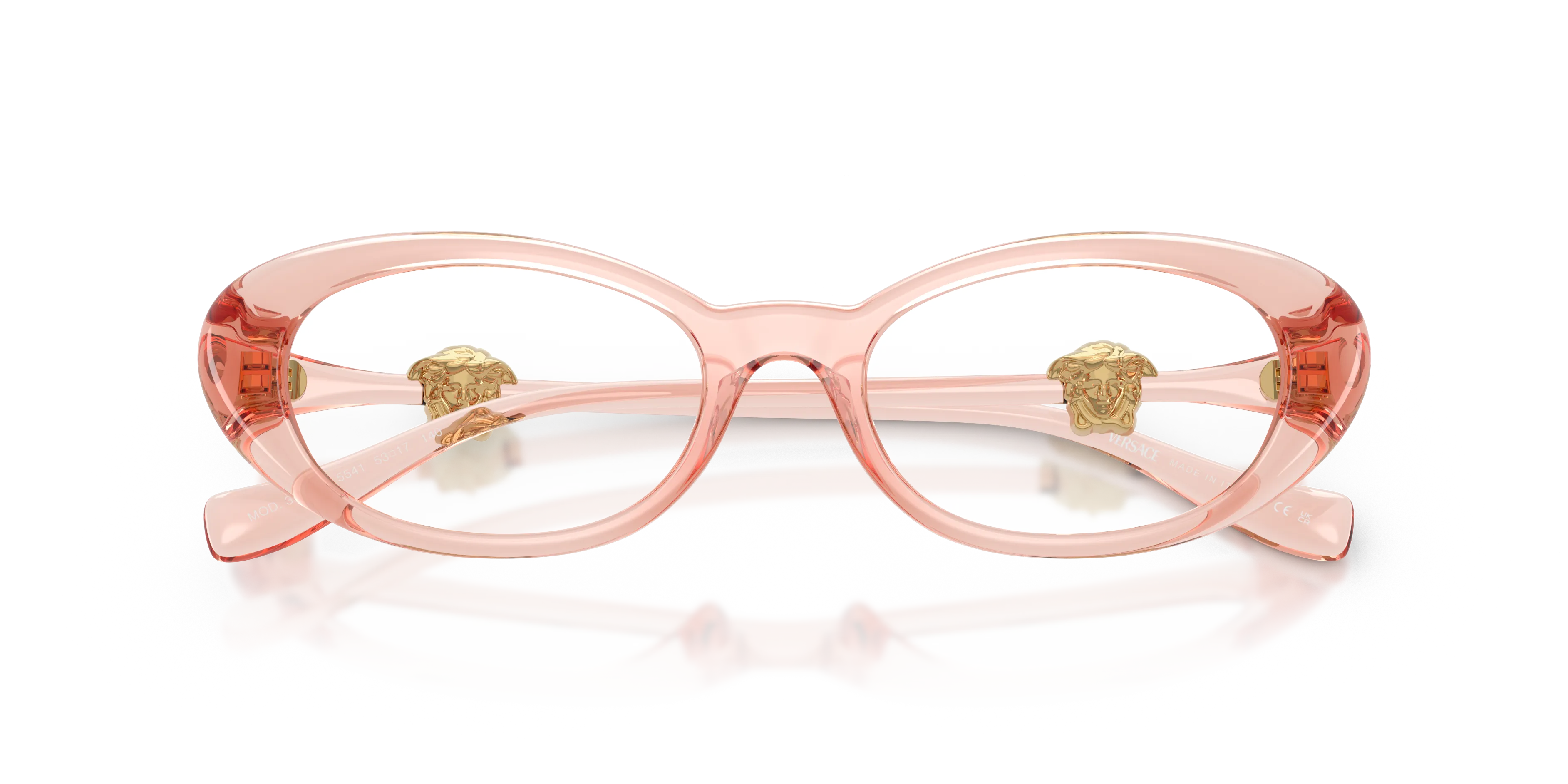 Versace VE3381U 5541 Montature da vista Iniettato Rosa Rotonda Normale - immagine 2