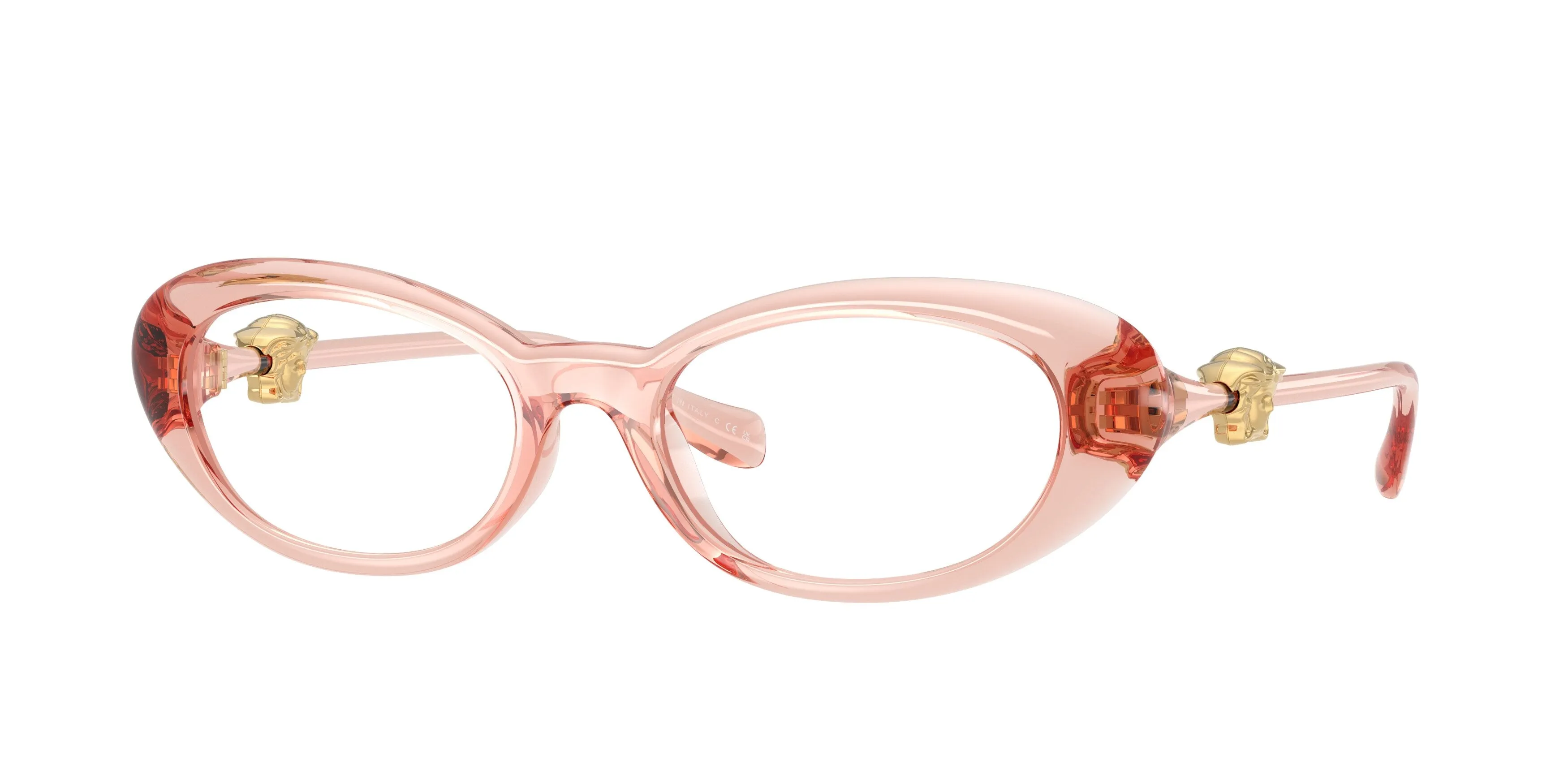Versace VE3381U 5541 Montature da vista Iniettato Rosa Rotonda Normale - immagine 1