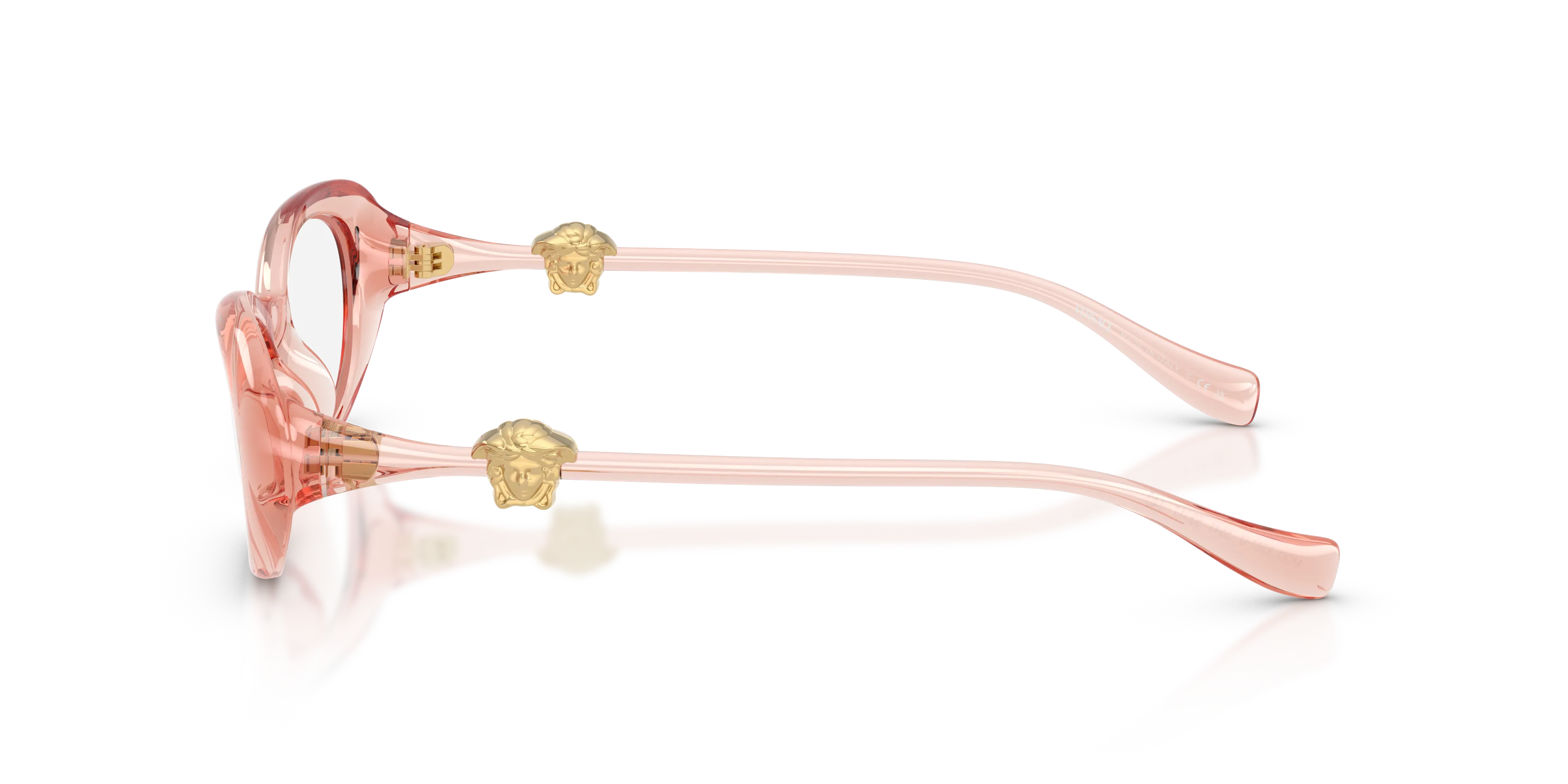 Versace VE3381U 5541 Montature da vista Iniettato Rosa Rotonda Normale - immagine 4