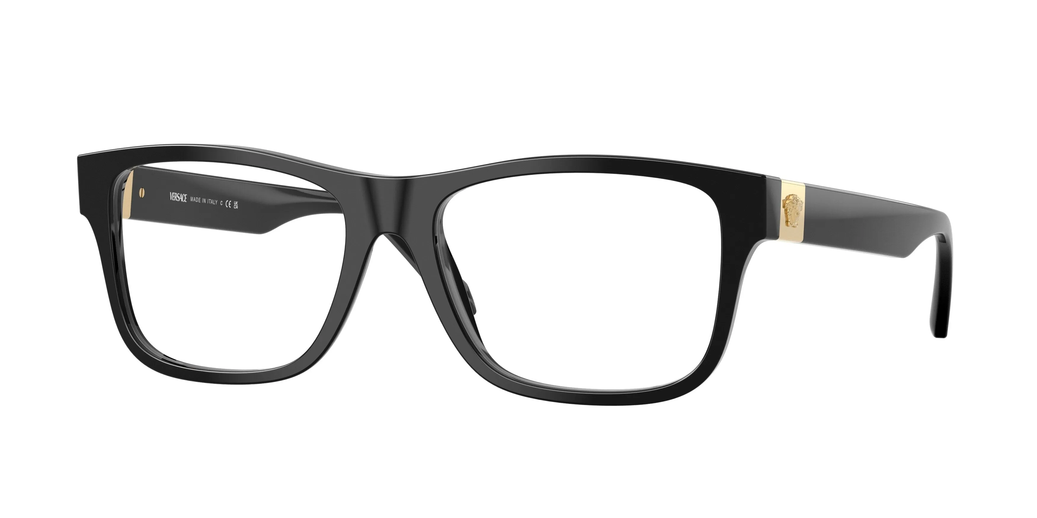 Versace VE3380 GB1 Montature da vista Acetato Nero Squadrata Normale - immagine 1