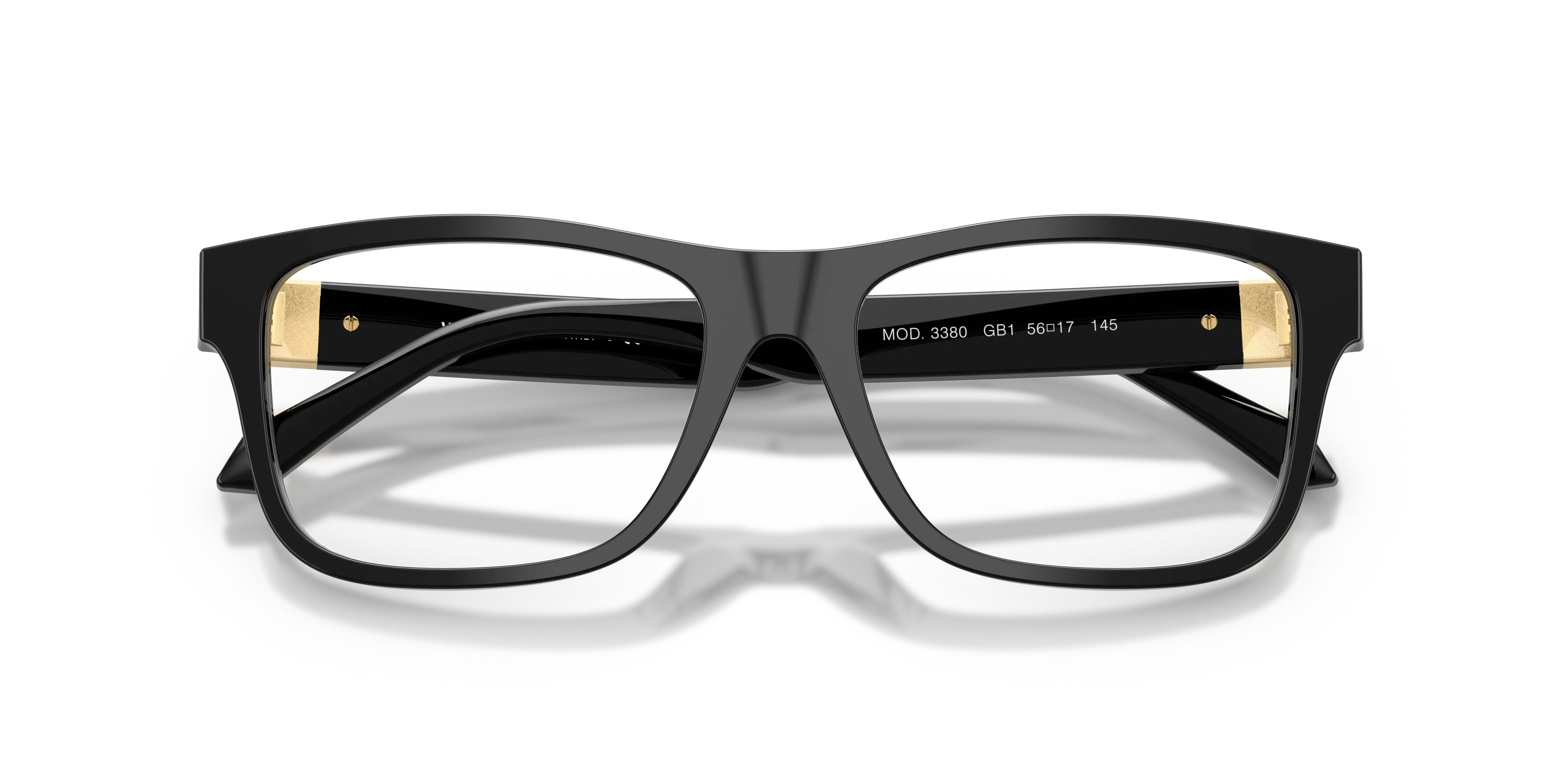 Versace VE3380 GB1 Montature da vista Acetato Nero Squadrata Normale - immagine 2