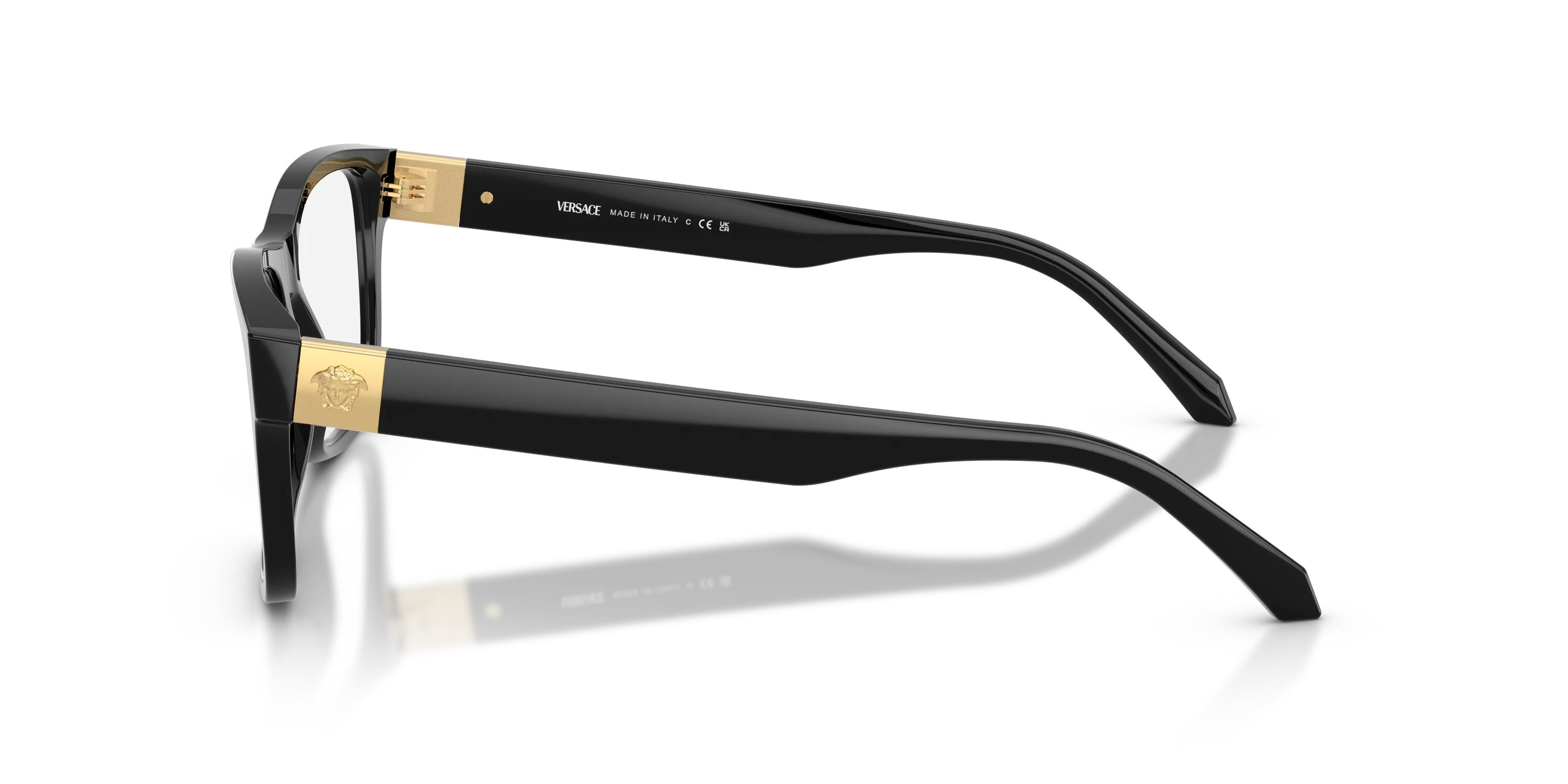 Versace VE3380 GB1 Montature da vista Acetato Nero Squadrata Normale - immagine 4