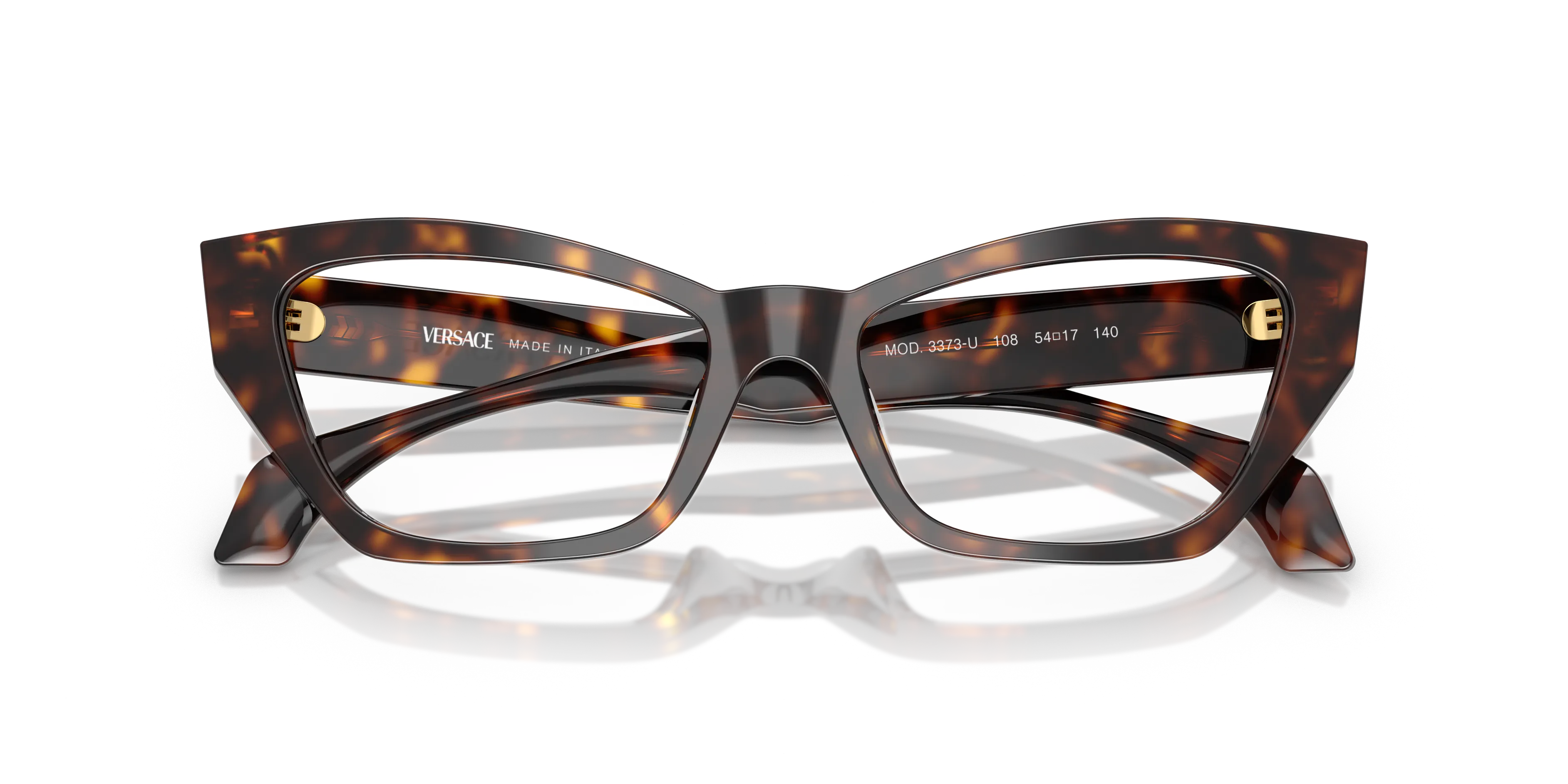 Versace VE3373U 108 Montature da vista Acetato Marrone Cat Eye Normale - immagine 2