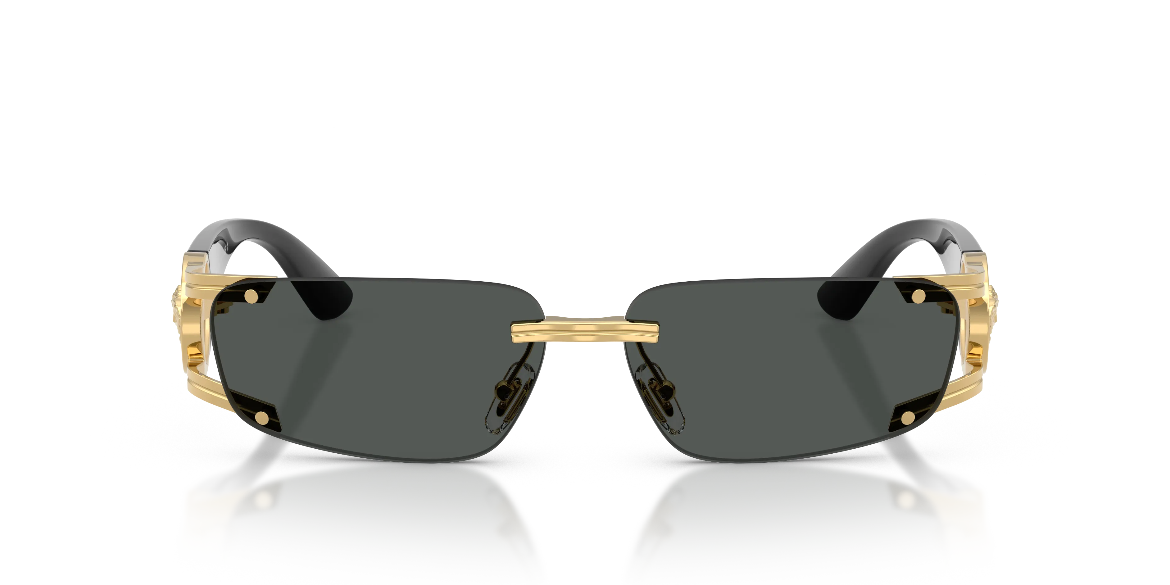 Versace VE2291 100287 Occhiali da sole Metallo Oro Grigio Squadrata Normale - immagine 3