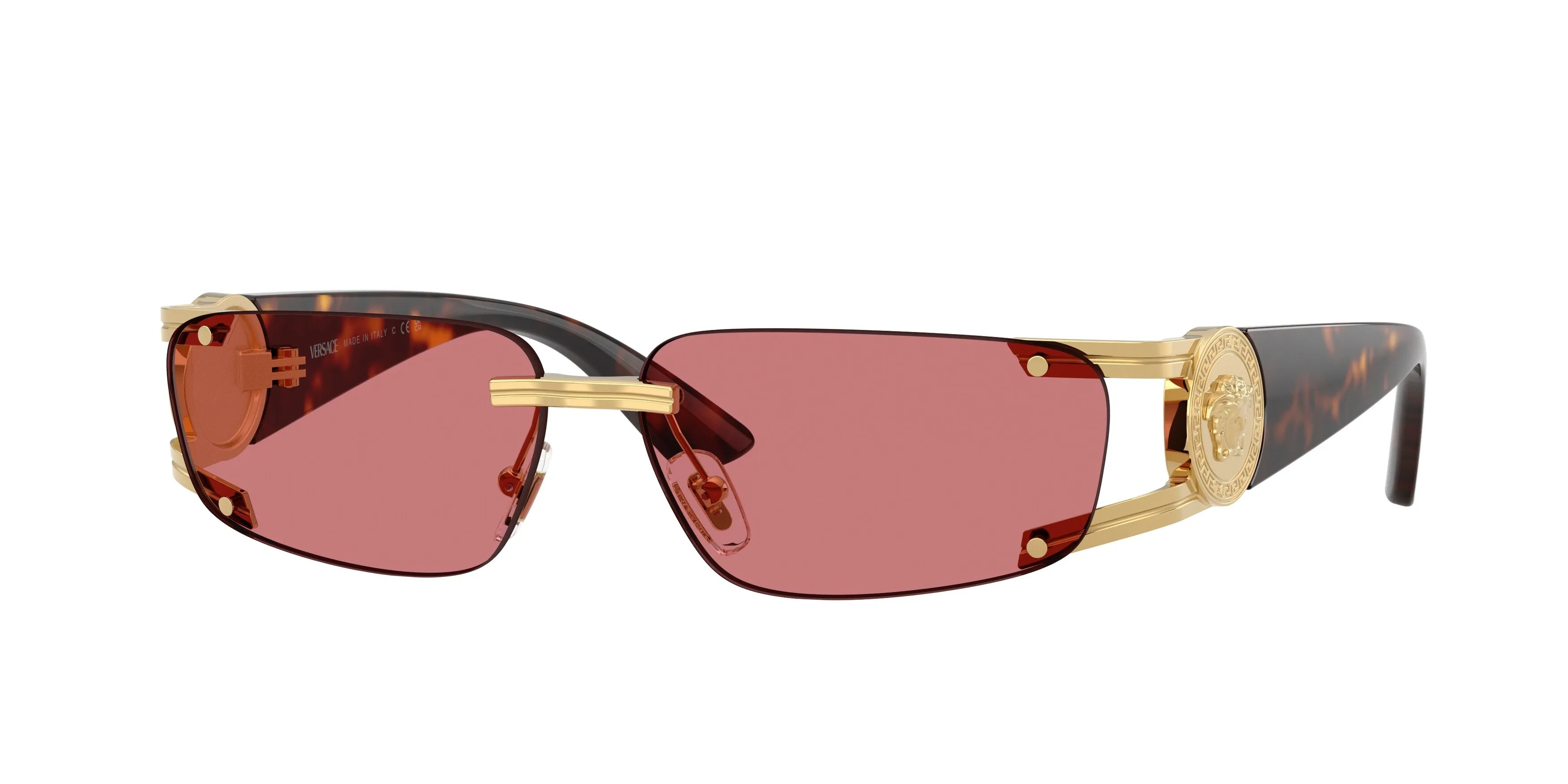 Versace VE2291 100275 Occhiali da sole Metallo Oro Squadrata Normale - immagine 1