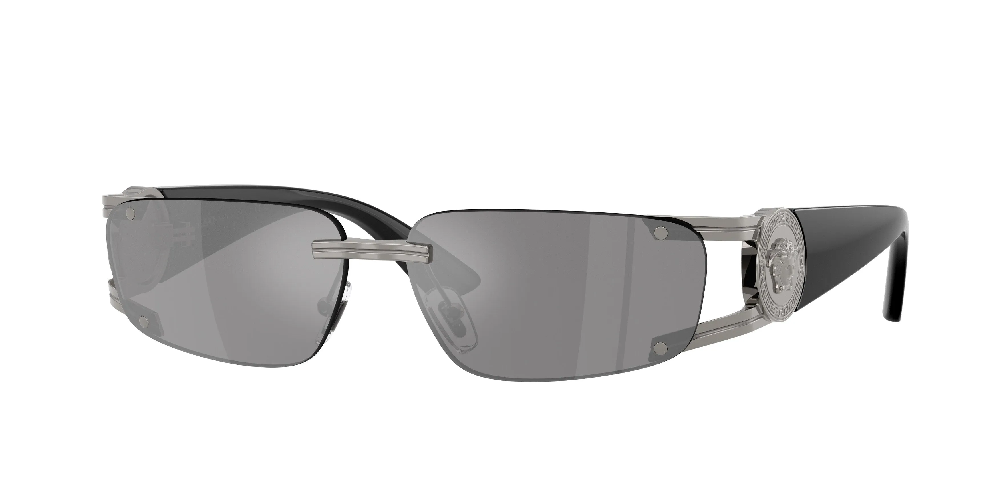 Versace VE2291 10006G Occhiali da sole Metallo Grigio Grigio Squadrata Specchiate - immagine 1