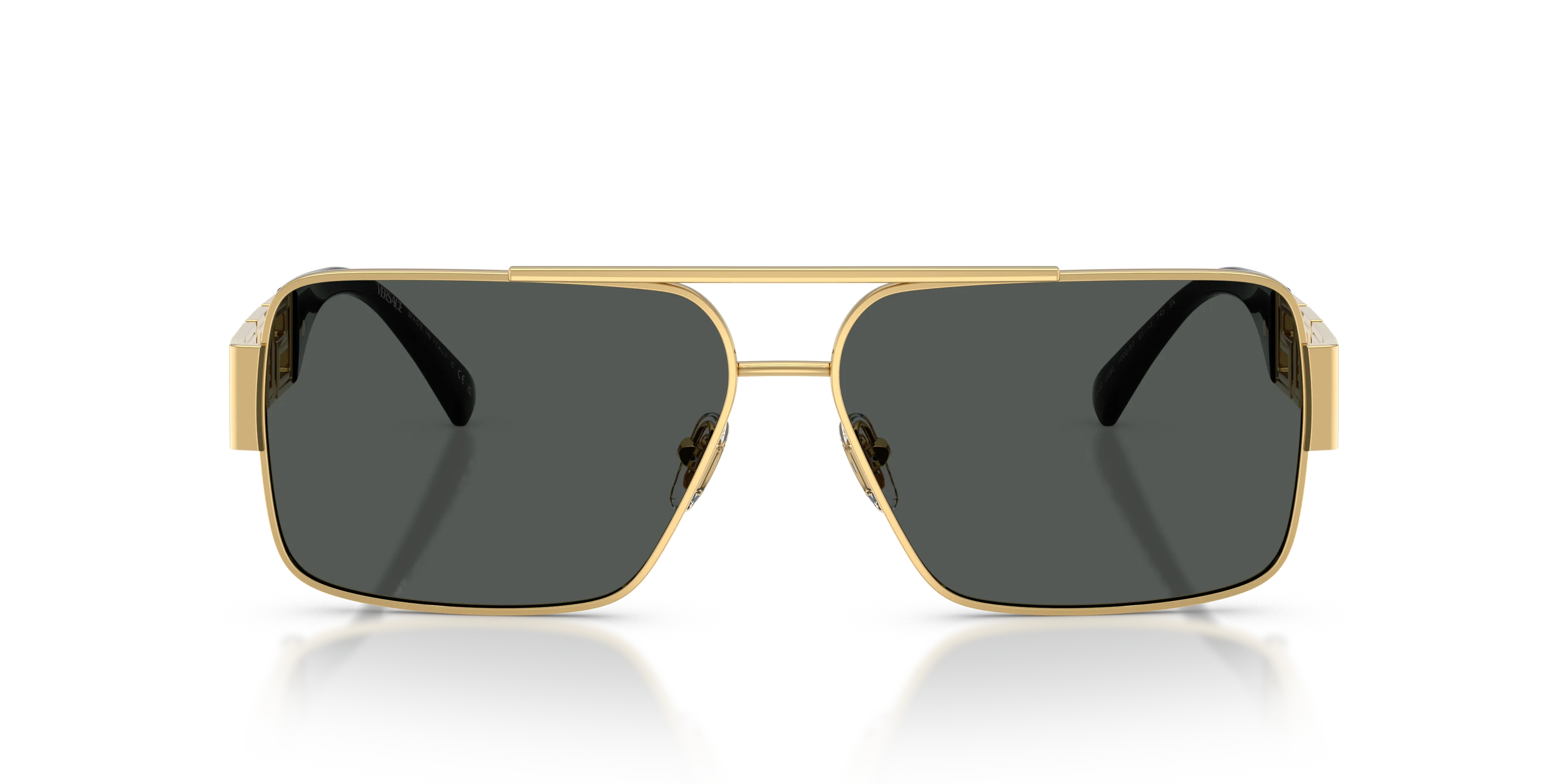 Versace VE2290 100287 Occhiali da sole Metallo Oro Grigio Squadrata Normale - immagine 3