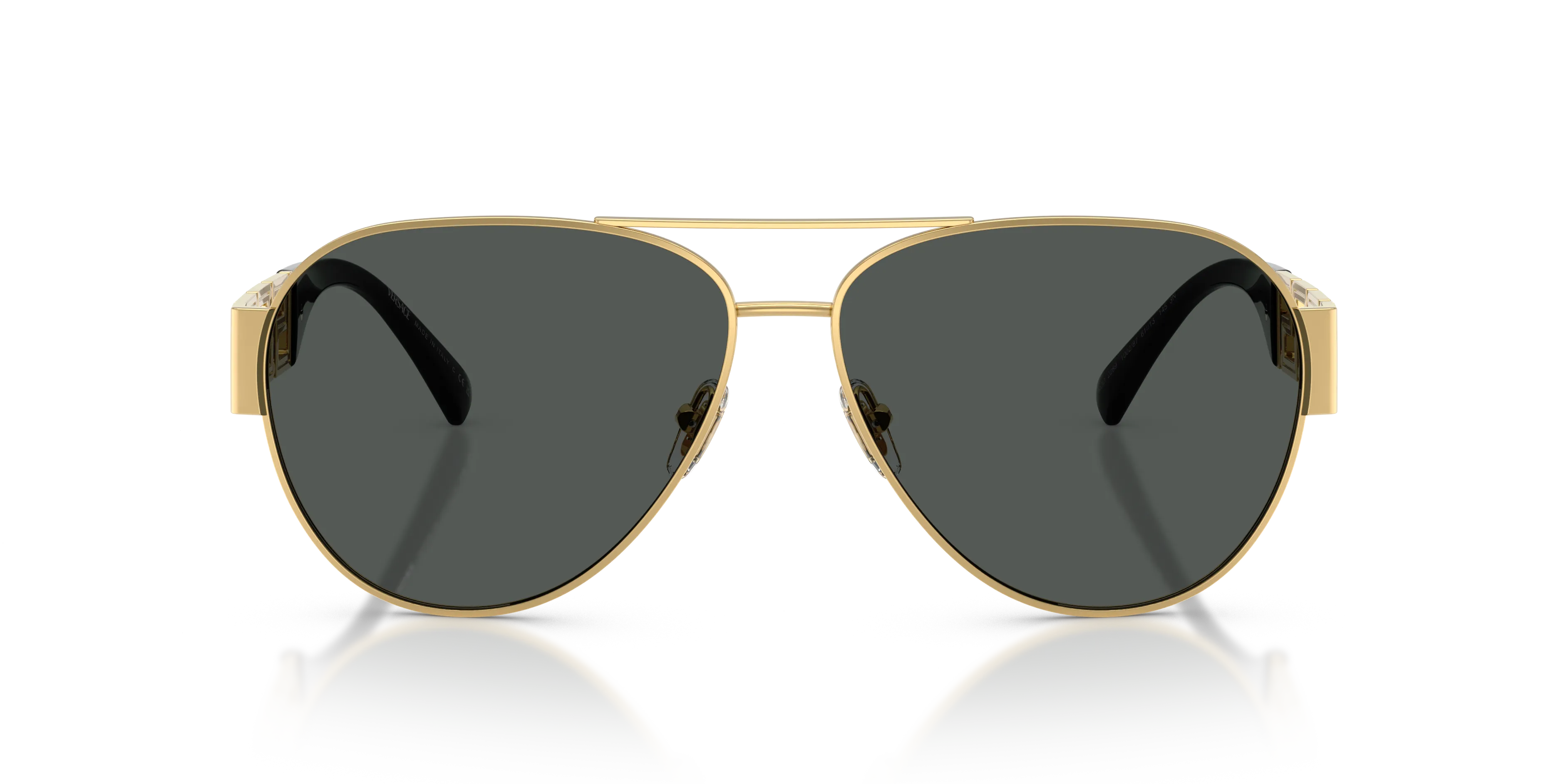 Versace VE2289 100287 Occhiali da sole Metallo Oro Grigio Pilot Normale - immagine 3
