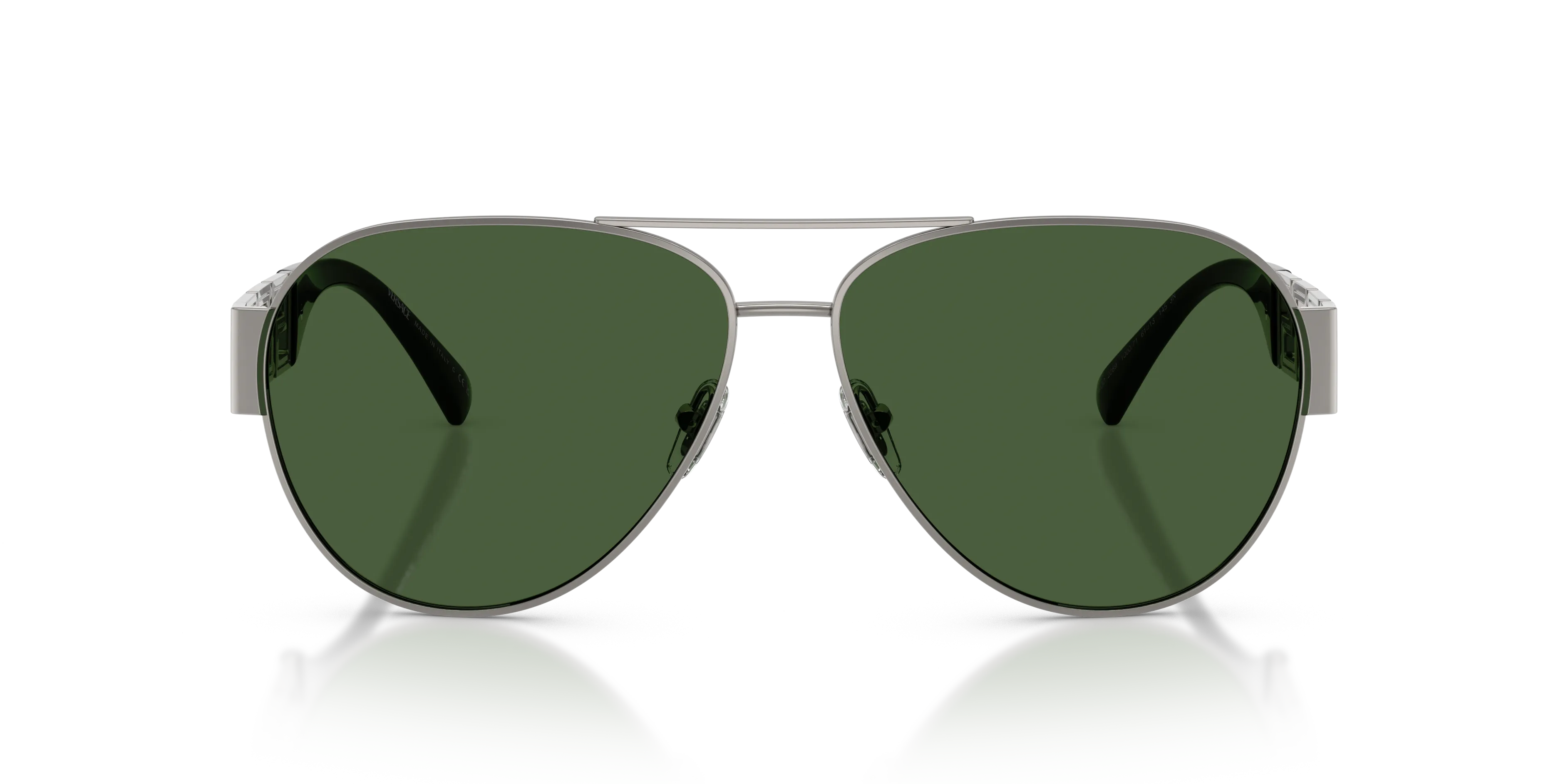 Versace VE2289 100071 Occhiali da sole Metallo Grigio Verde Pilot Normale - immagine 3