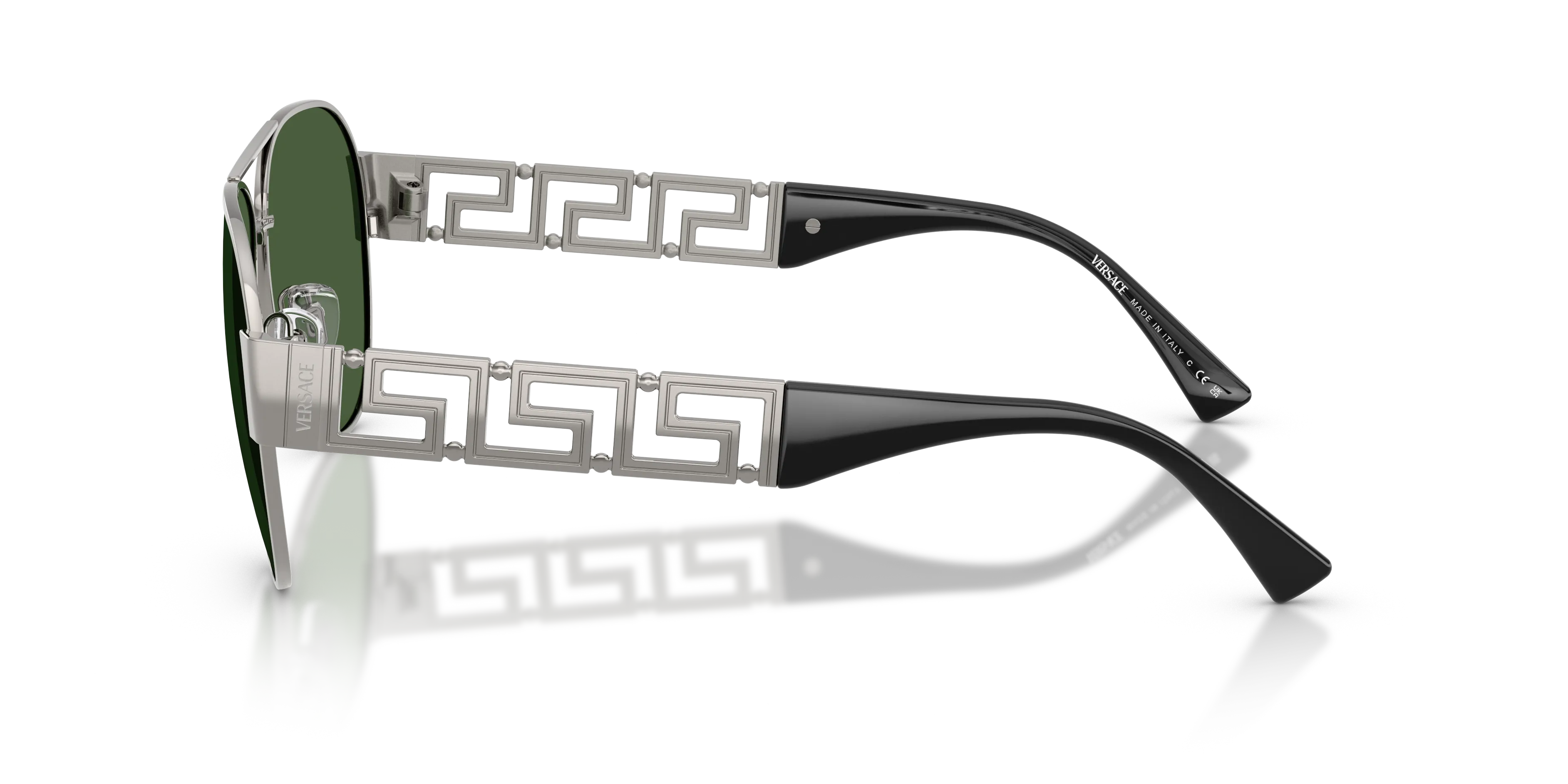 Versace VE2289 100071 Occhiali da sole Metallo Grigio Verde Pilot Normale - immagine 4