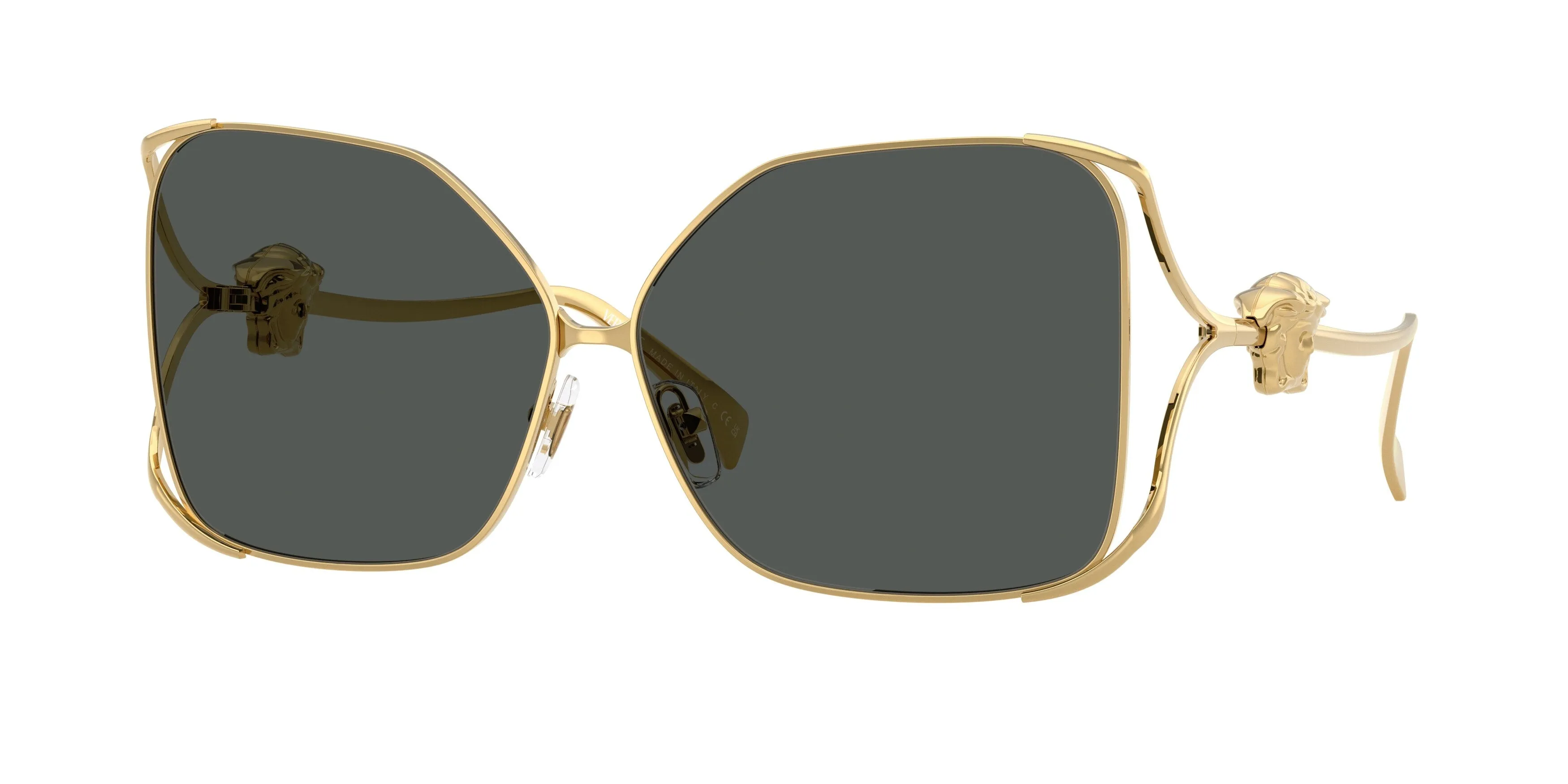 Versace VE2288 100287 Occhiali da sole Acciaio Oro Grigio Squadrata Normale - immagine 1