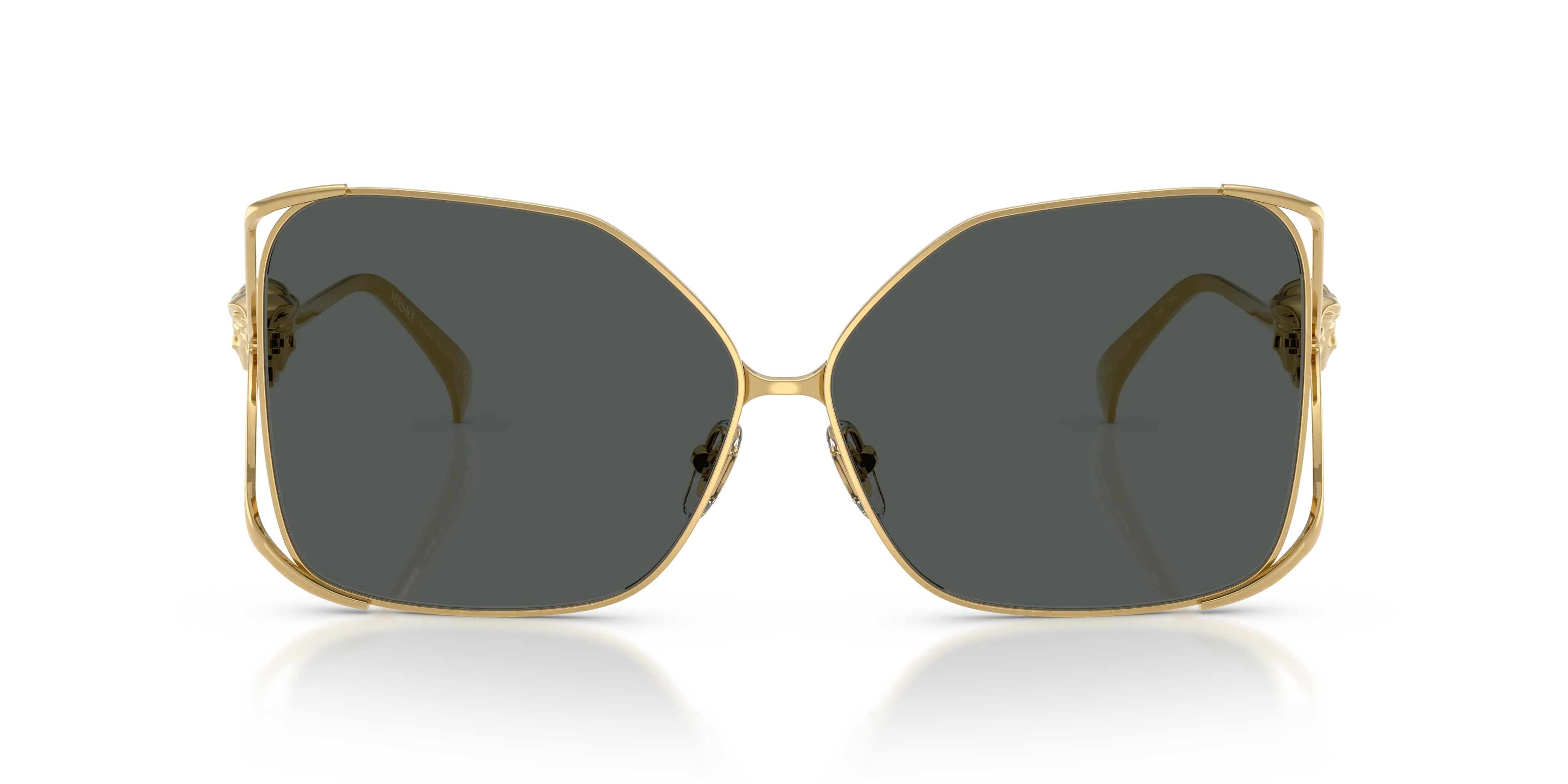 Versace VE2288 100287 Occhiali da sole Acciaio Oro Grigio Squadrata Normale - immagine 3