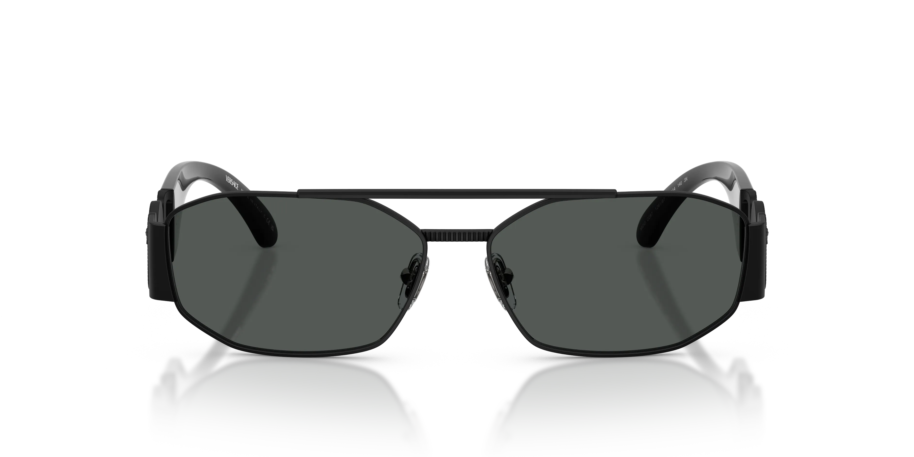 Versace VE2287 126187 Occhiali da sole Metallo Nero Grigio Geometrica Normale - immagine 3