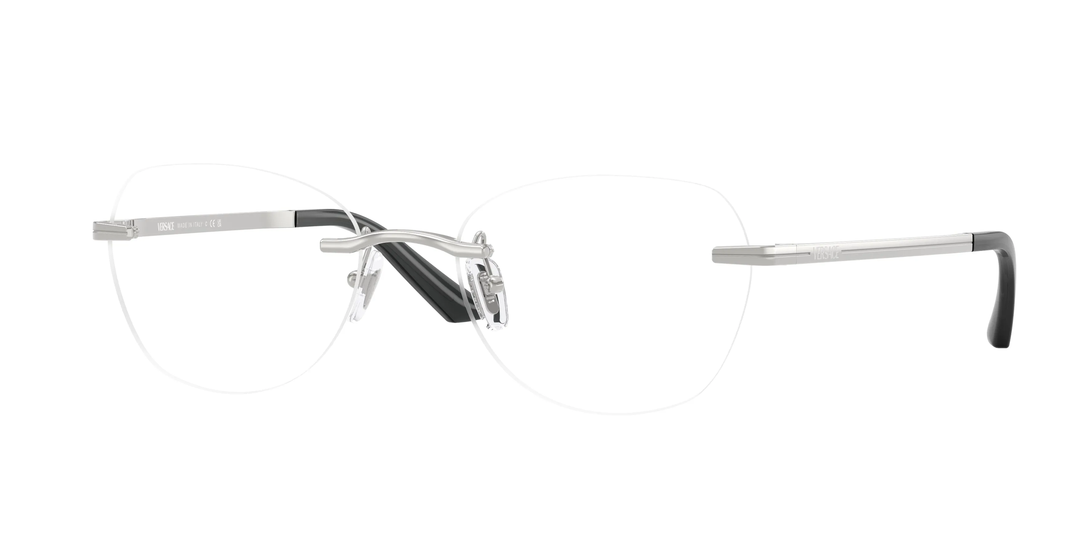 Versace VE1314D 1001 Montature da vista Metallo Argento Geometrica Normale - immagine 1