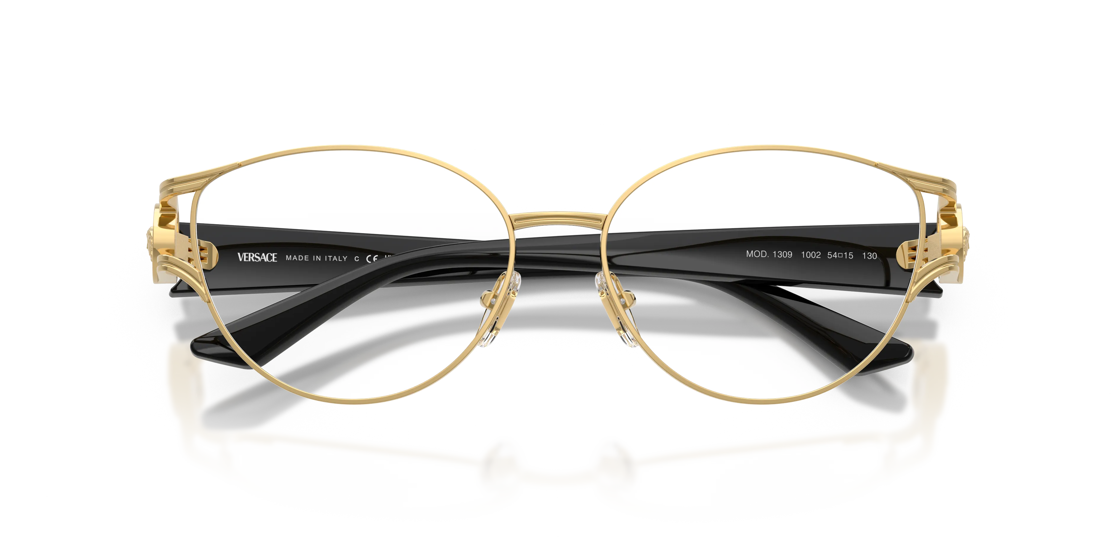 Versace VE1309 1002 Montature da vista Metallo Oro Cat Eye Normale - immagine 2