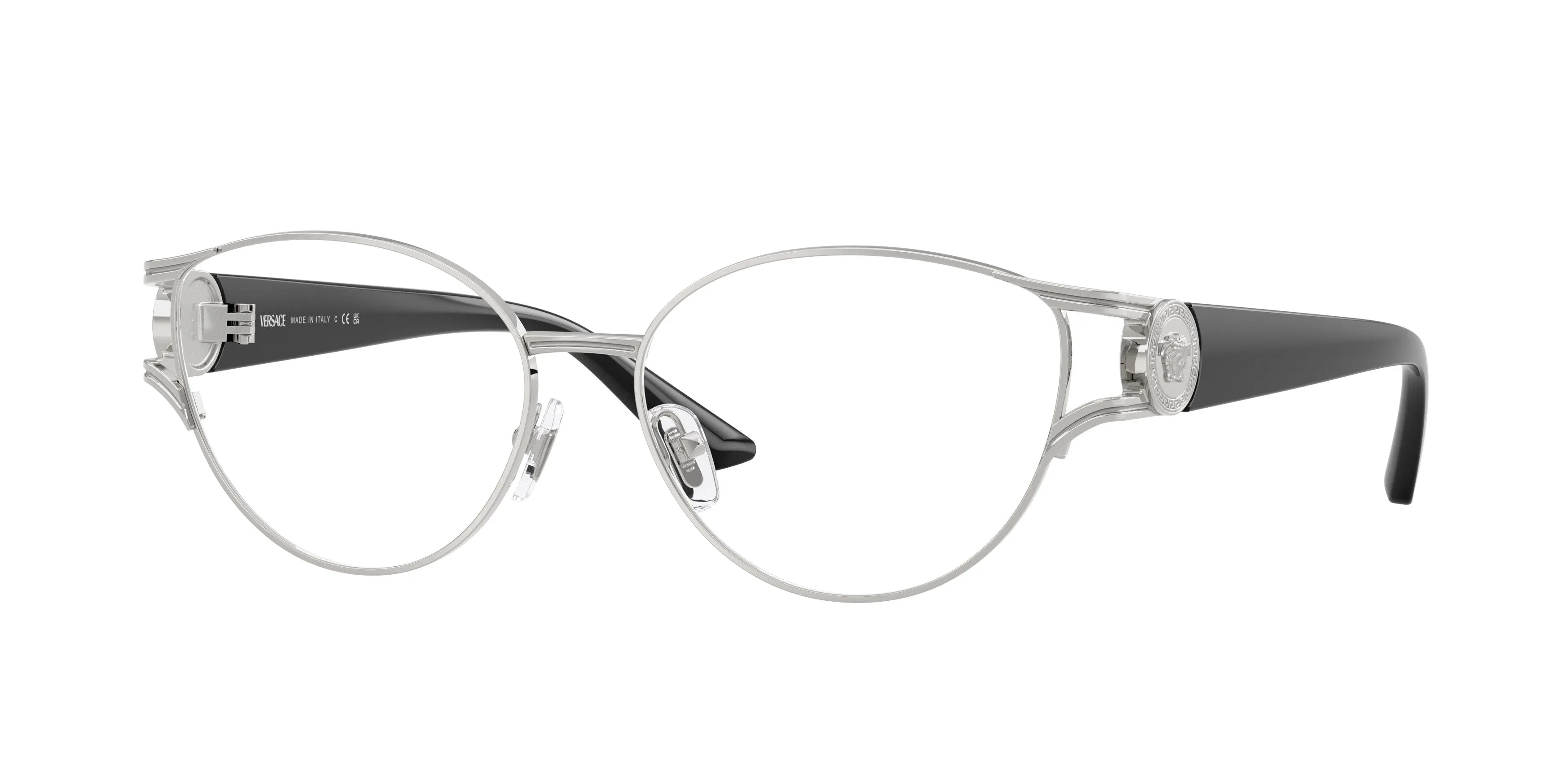 Versace VE1309 1001 Montature da vista Metallo Argento Cat Eye Normale - immagine 1