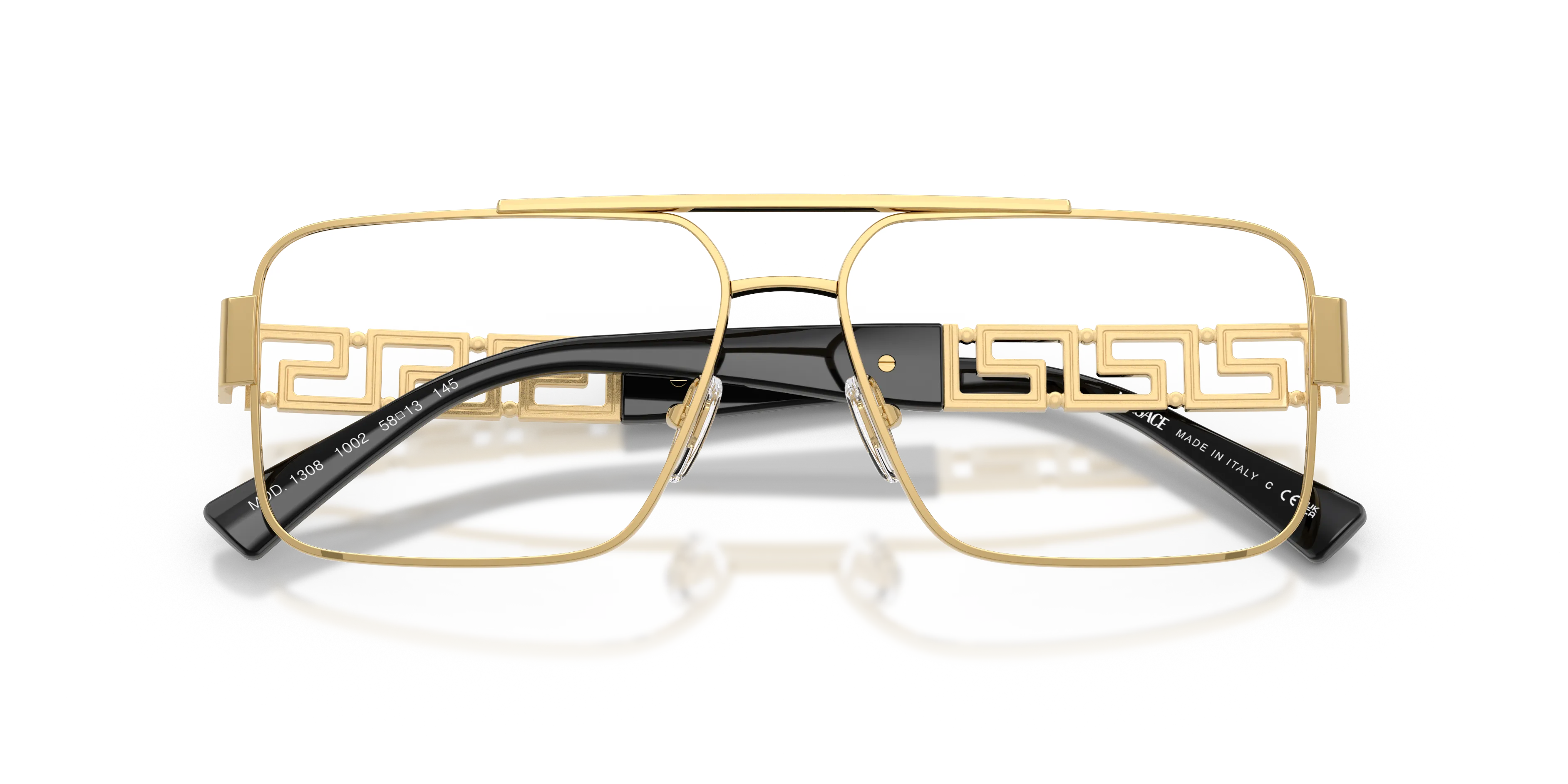 Versace VE1308 1002 Montature da vista Acciaio Oro Pillow Normale - immagine 2