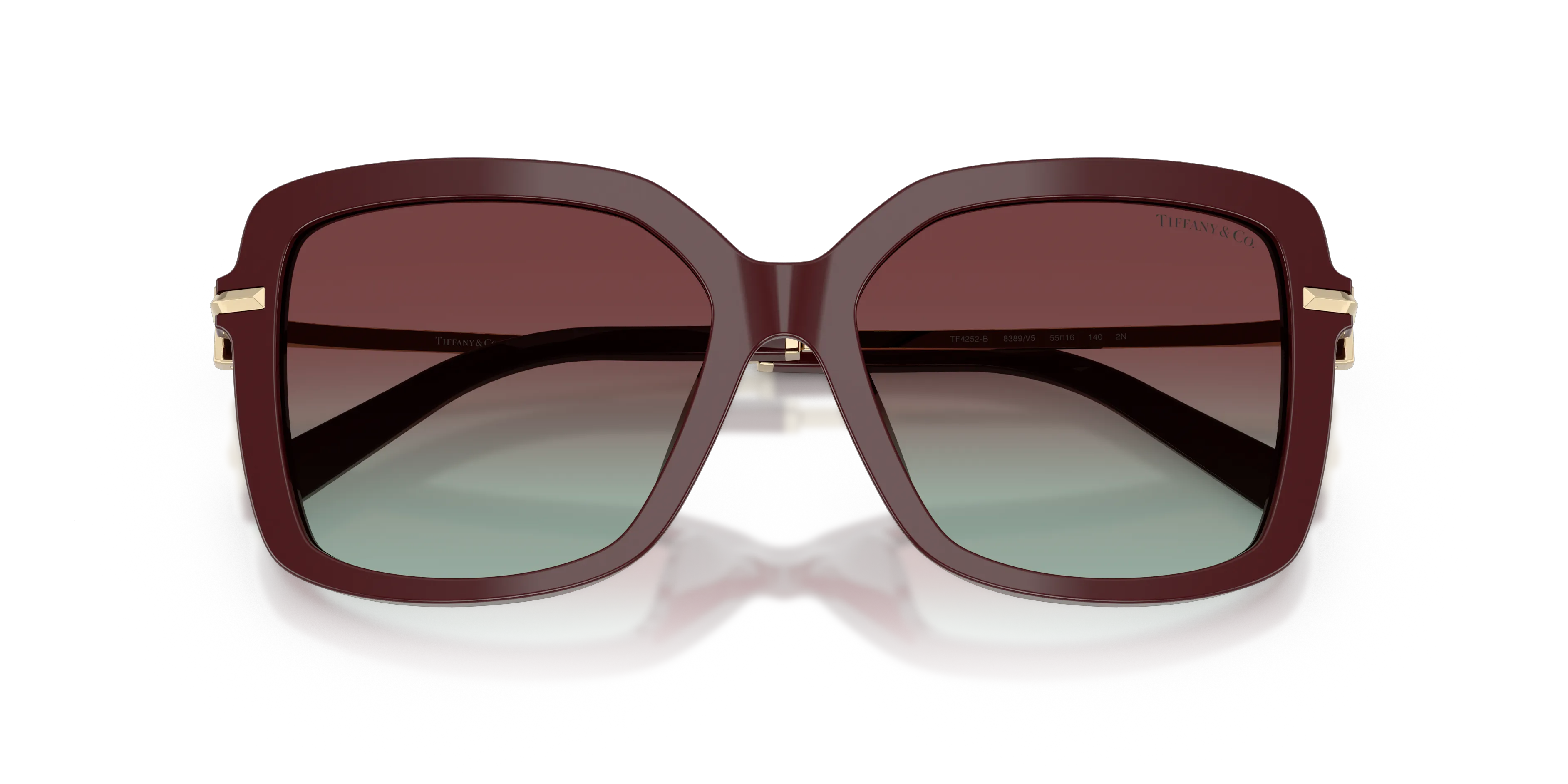 Tiffany TF4252B 8389V5 Occhiali da sole Acetato Viola Squadrata Normale - immagine 2