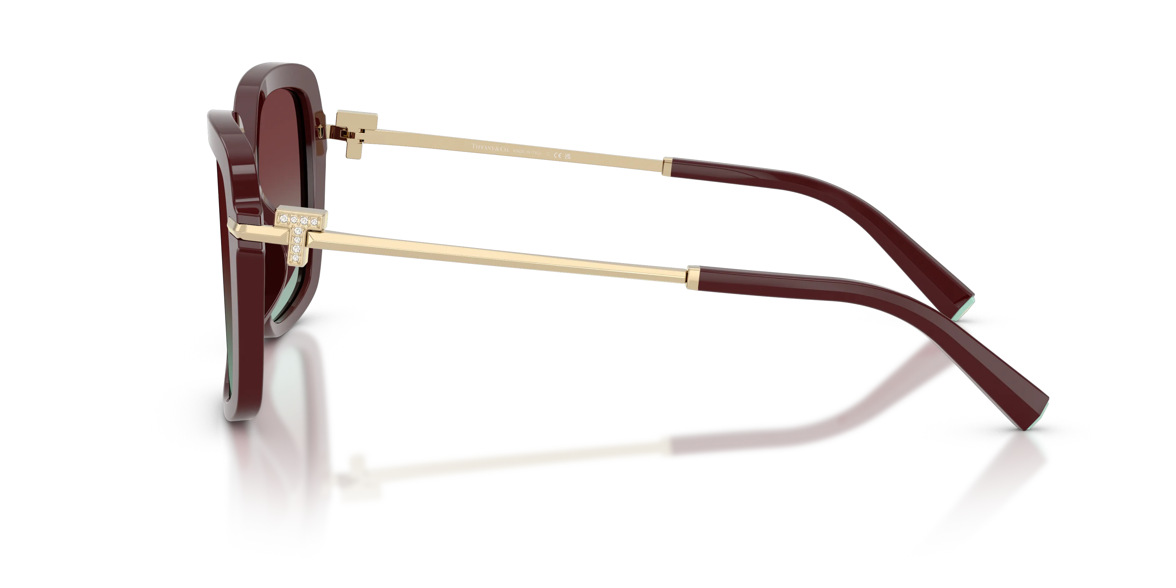Tiffany TF4252B 8389V5 Occhiali da sole Acetato Viola Squadrata Normale - immagine 4