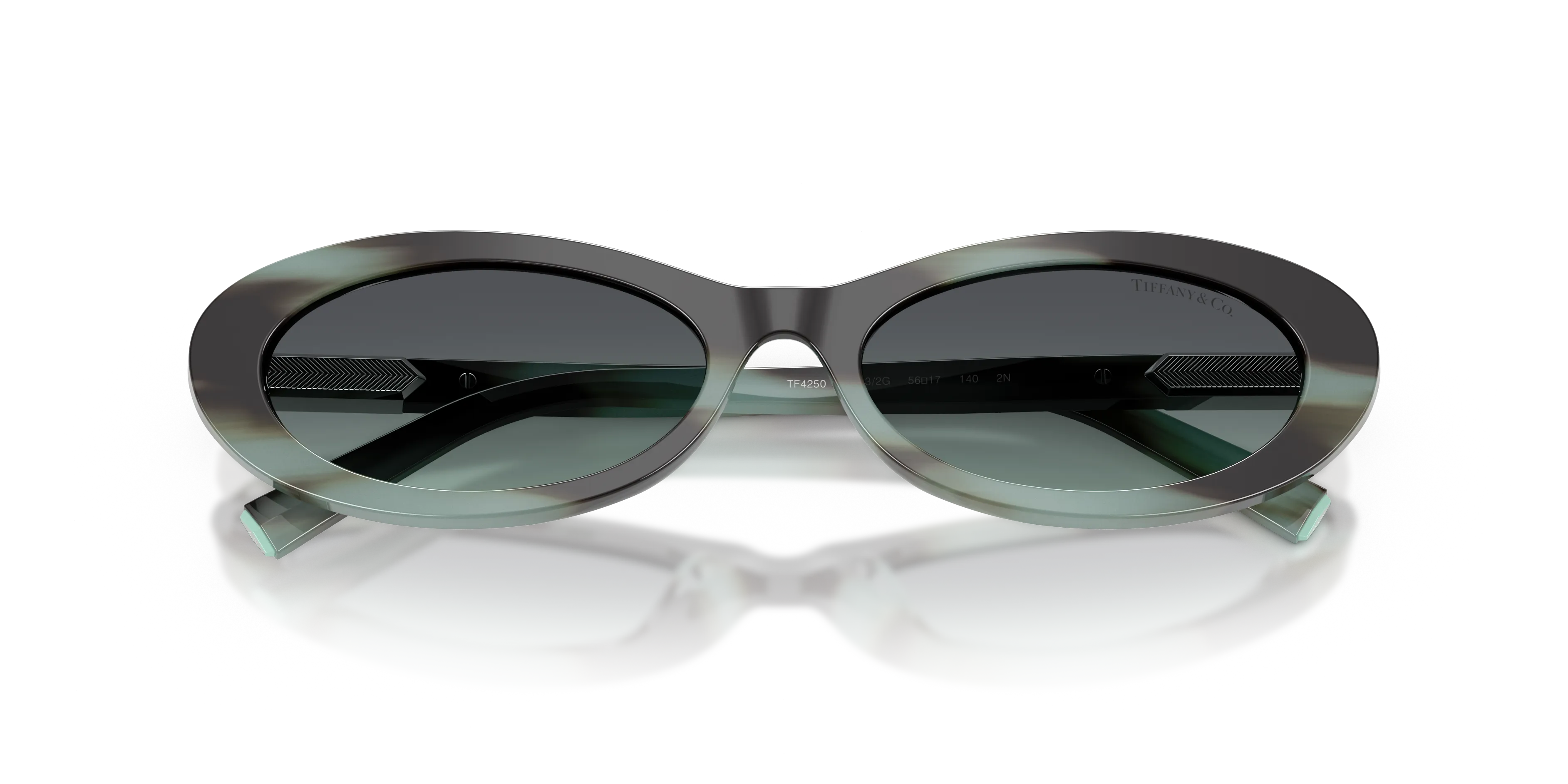 Tiffany TF4250 84432G Occhiali da sole Acetato Tartaruga Rotonda Normale - immagine 2