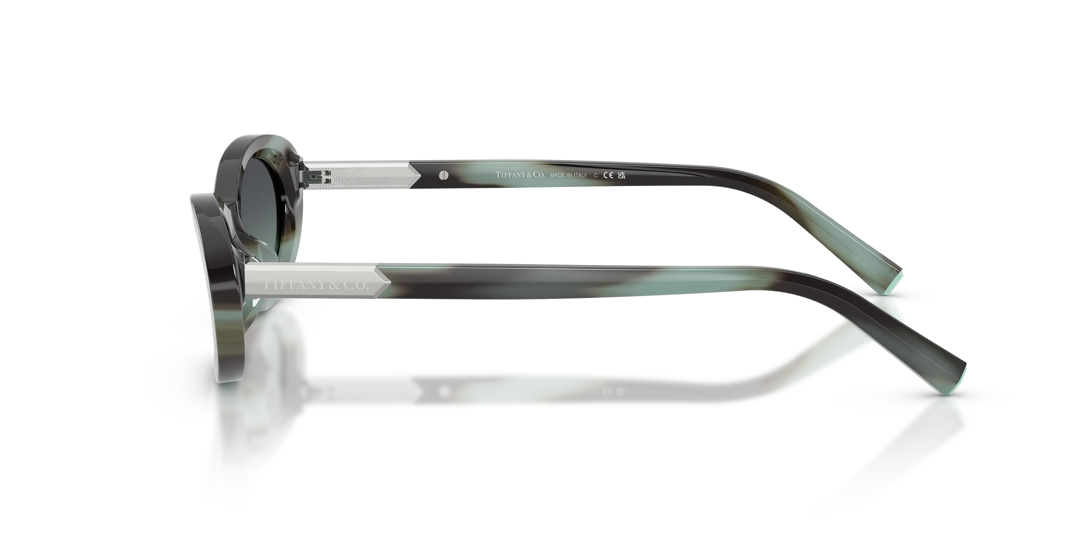 Tiffany TF4250 84432G Occhiali da sole Acetato Tartaruga Rotonda Normale - immagine 4